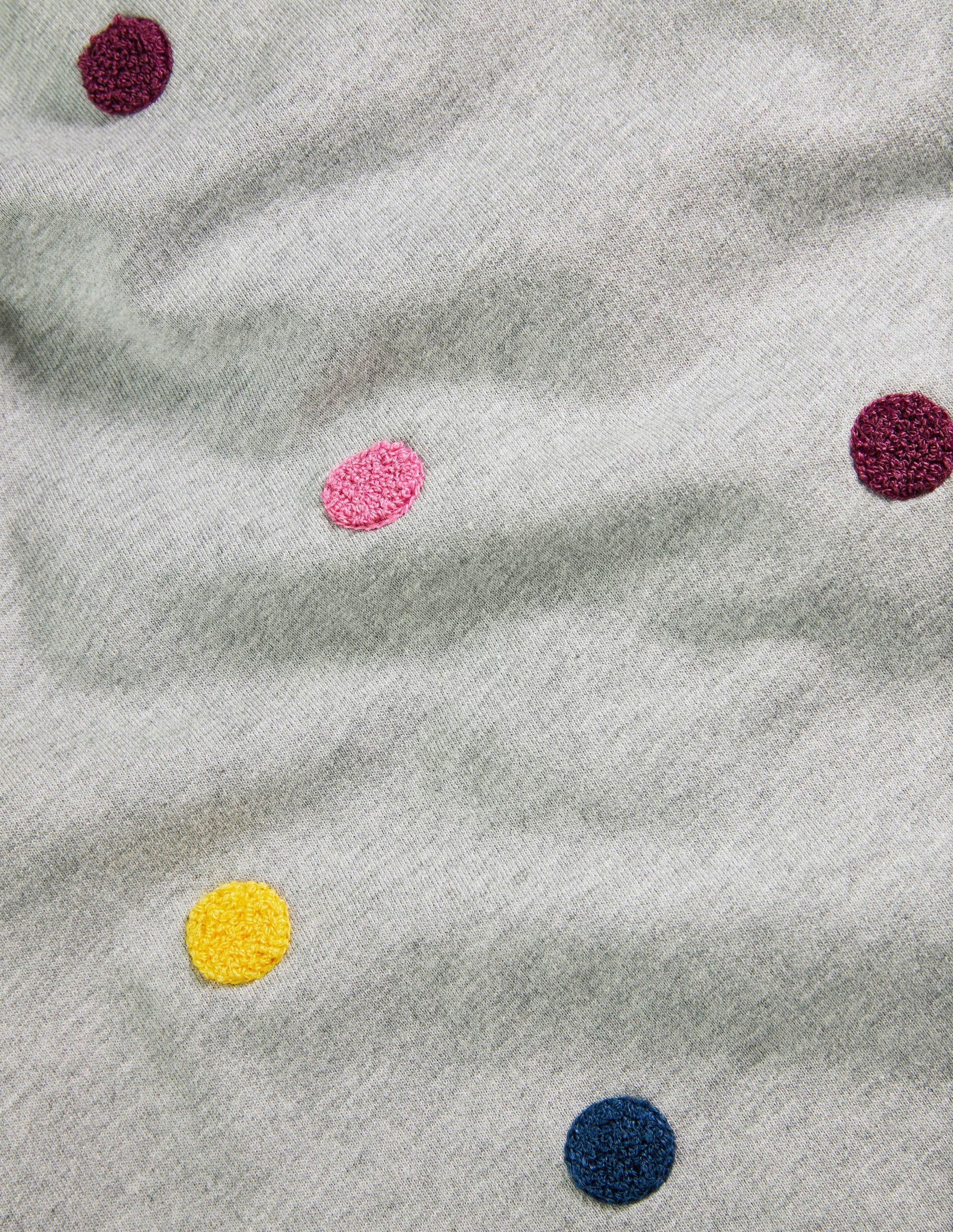 Sweatshirt-Kleid-Grau Meliert, Bouclé-Punkte - Image 4