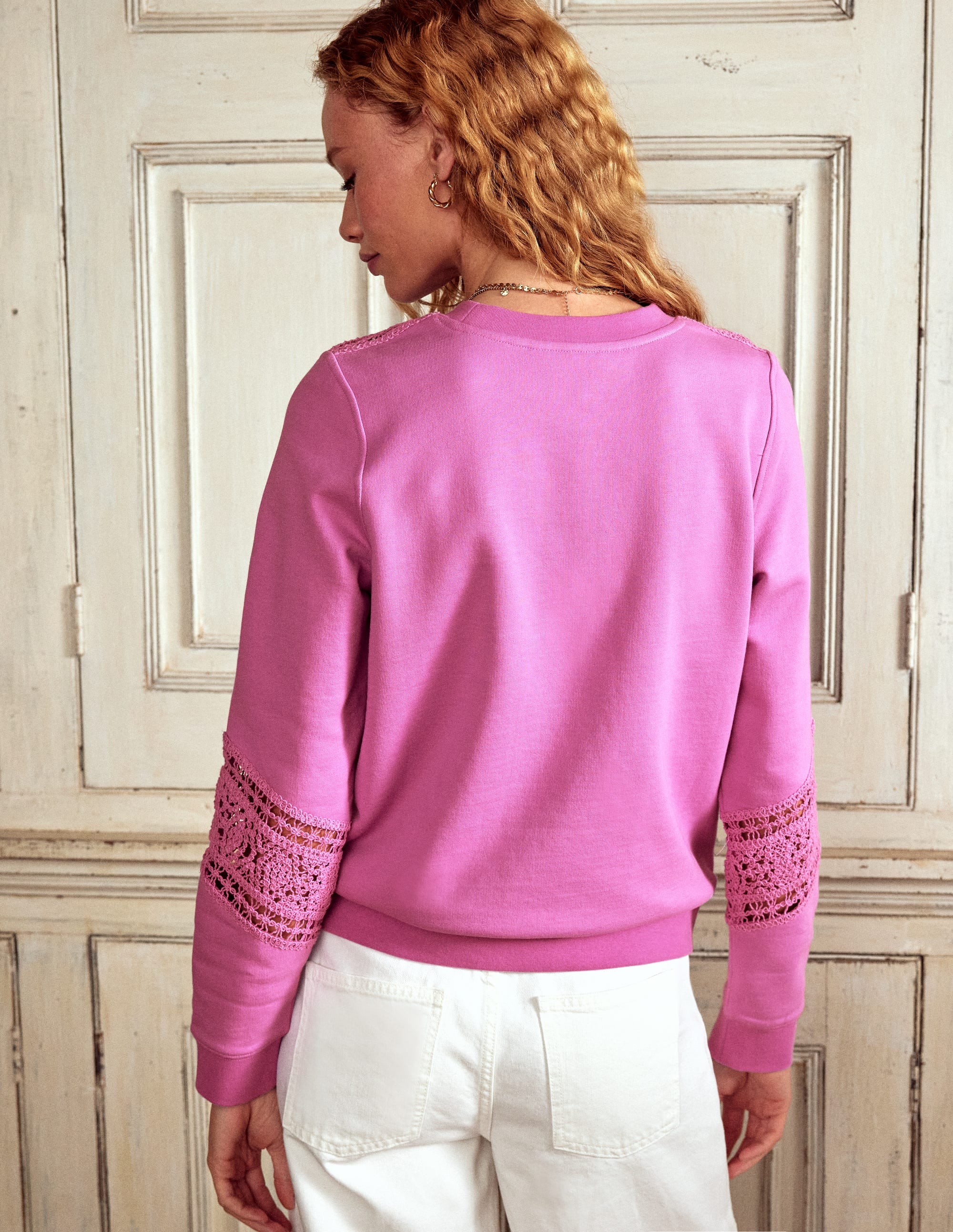 Sweatshirt mit Häkelbesatz-Multi Lace - Image 3