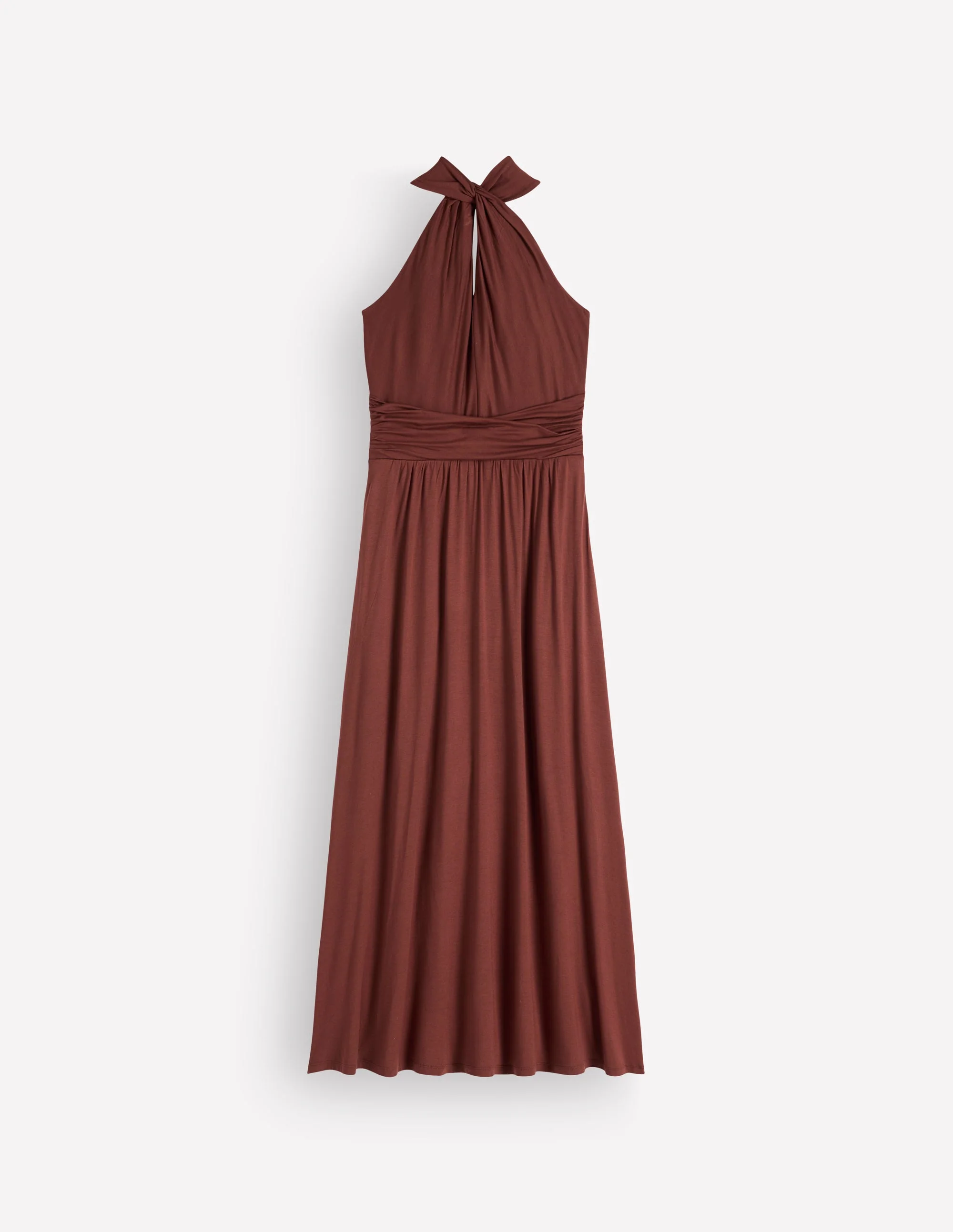 Sydney Jerseykleid mit gedrehtem Ausschnitt-Rostbraun - Image 7