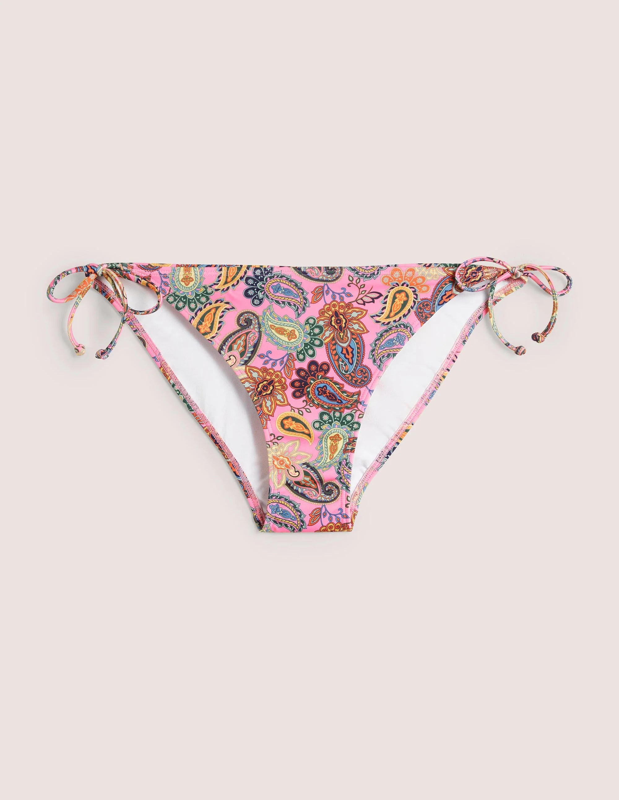 Symi Bikinihose zum Binden-Kirschblütenrosa, Paisleymuster - Image 7