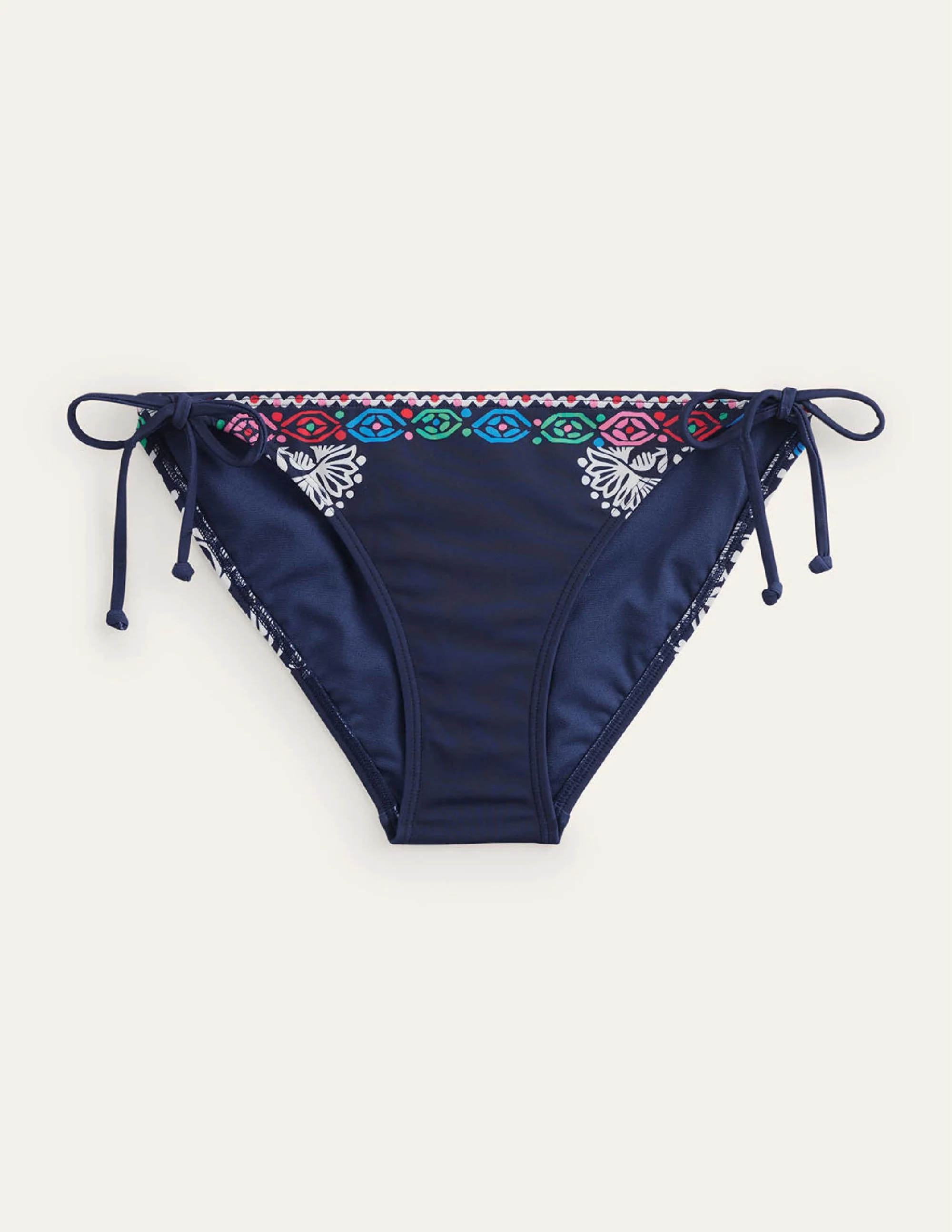 Symi Bikinihose zum Binden-Mitternacht, Kurbits Floral - Image 5
