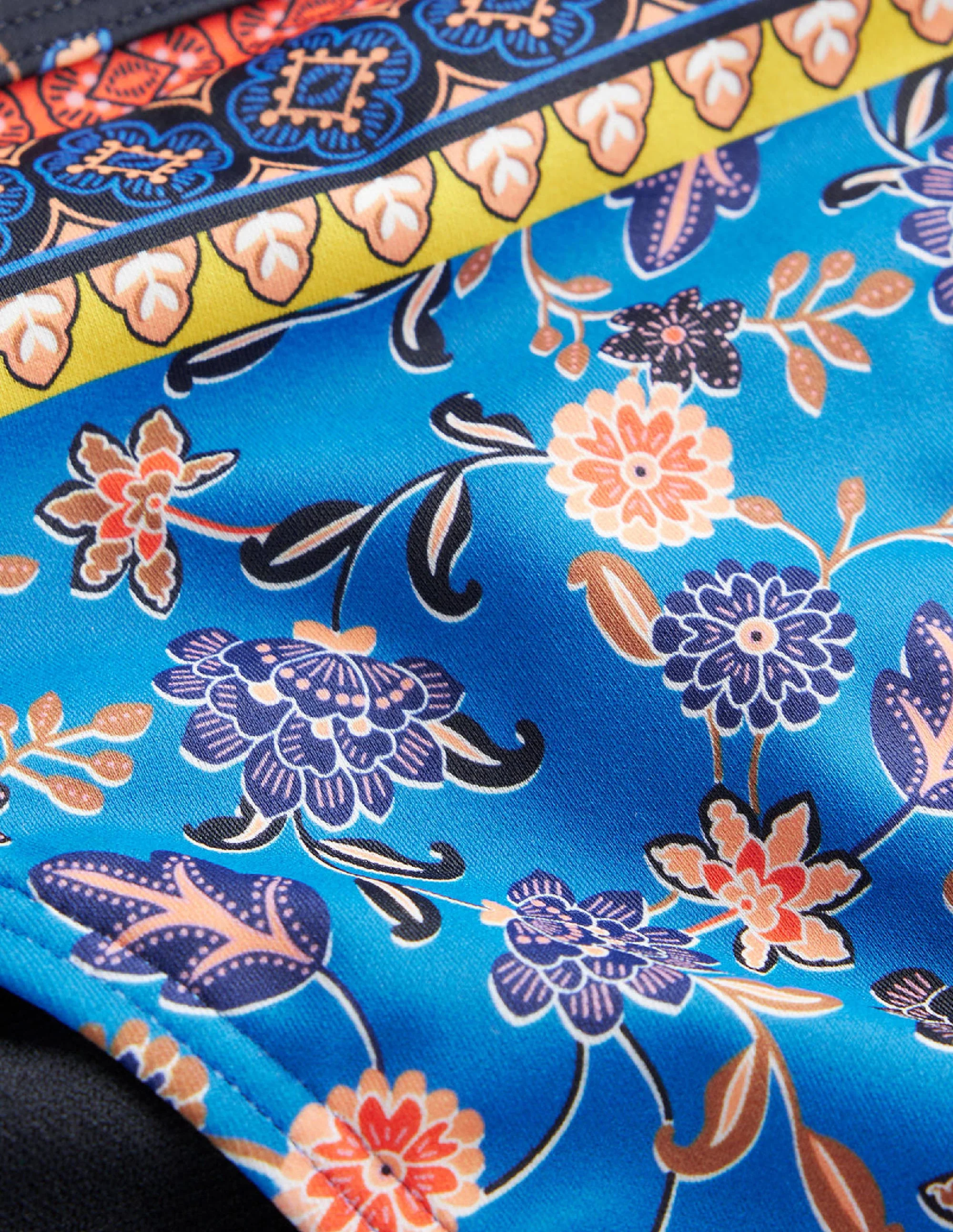 Symi Bikinihose zum Binden-Walblau, Lotusblüten - Image 7