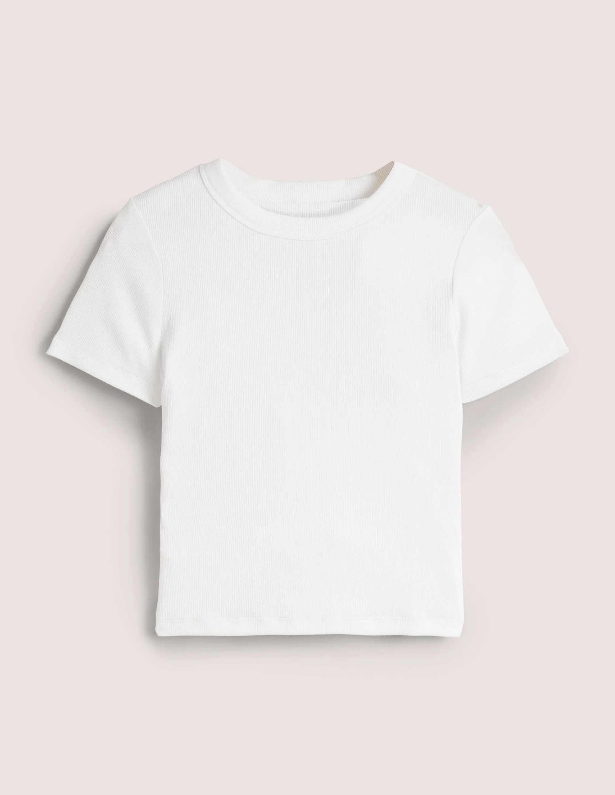 T-Shirt aus Baumwoll-Rippstrick-Weiß - Image 6