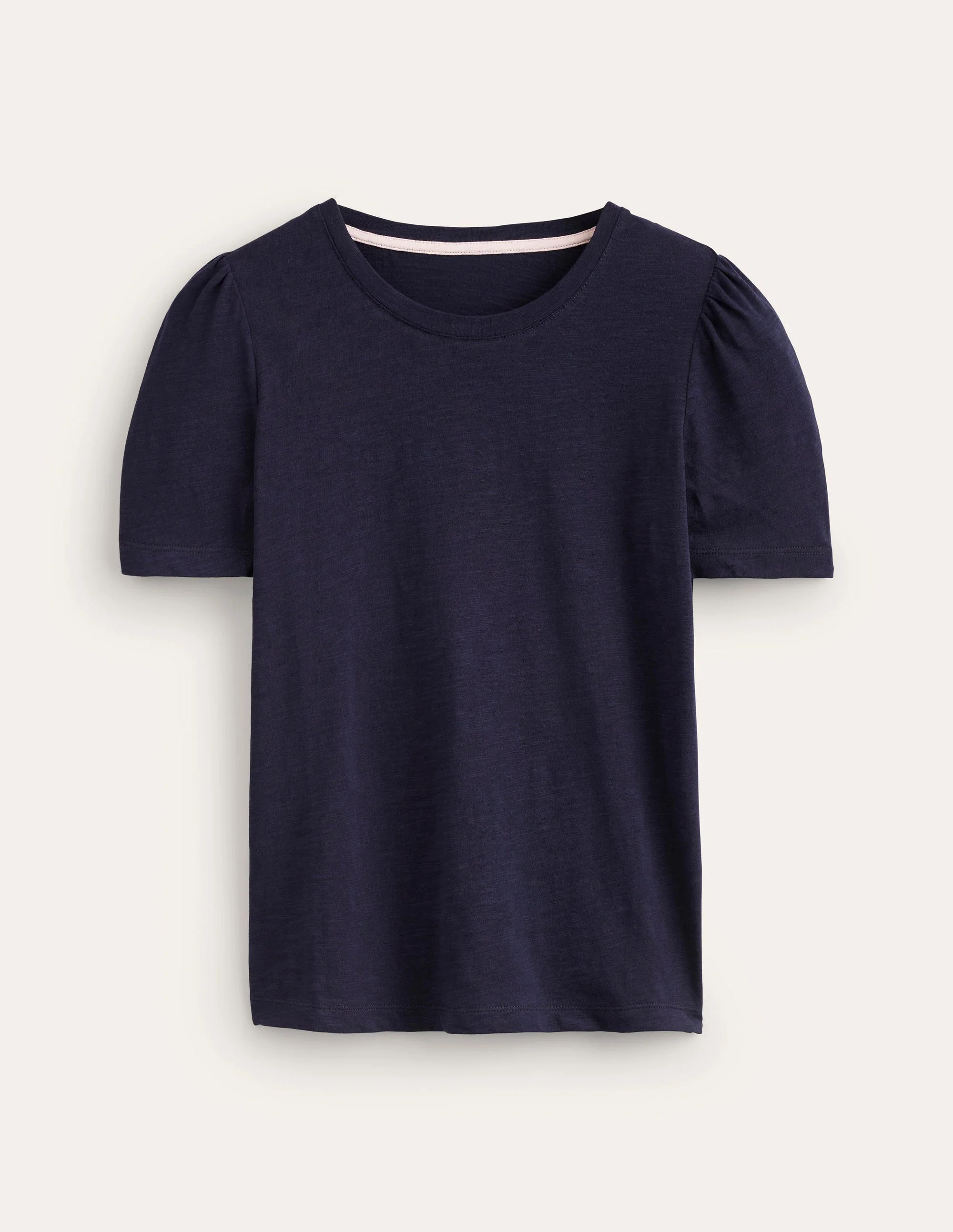 T-Shirt aus Baumwolle mit Puffärmeln-Aqua Marine Marl - Image 5