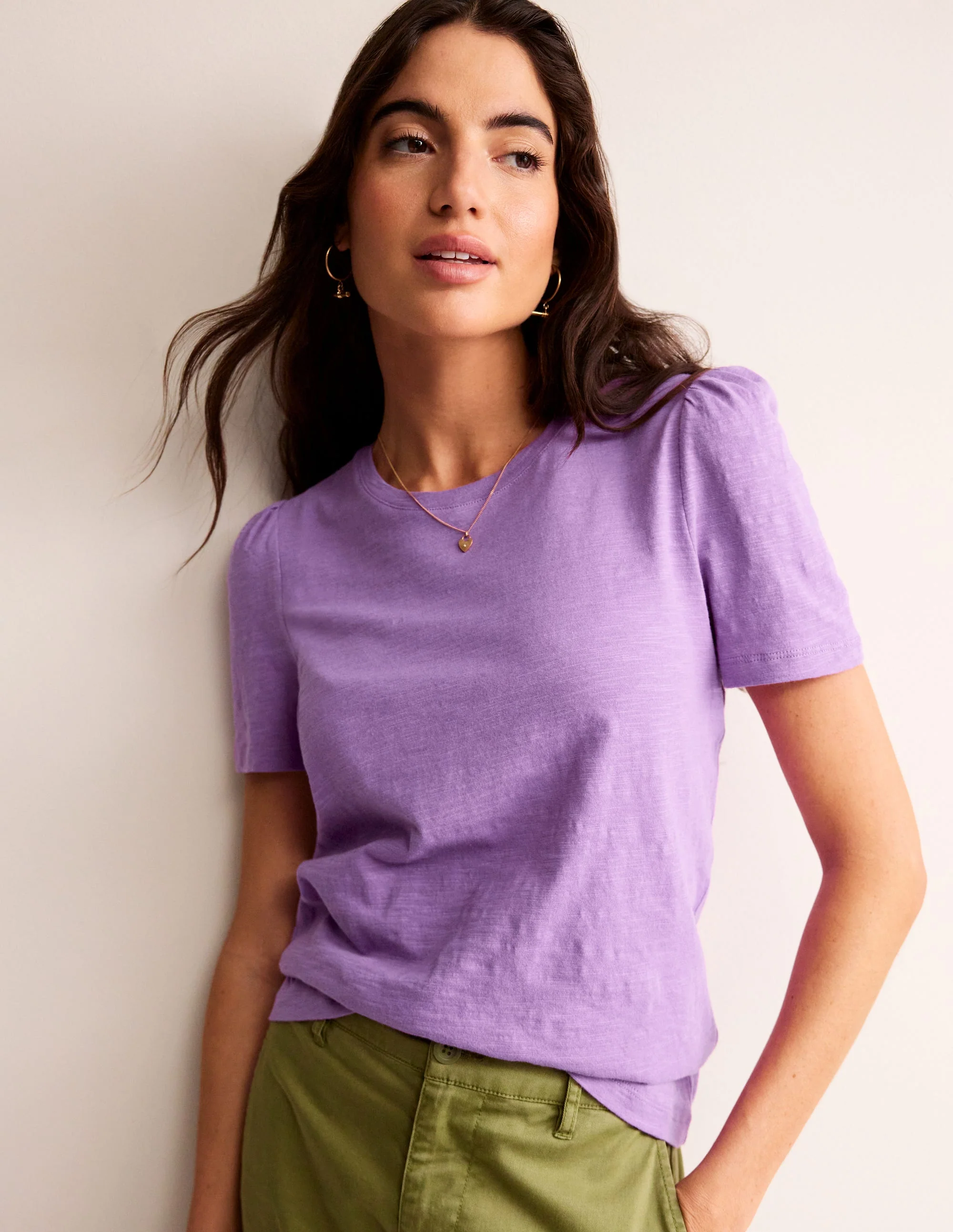 T-Shirt aus Baumwolle mit Puffärmeln-Schwertlilie - Image 2