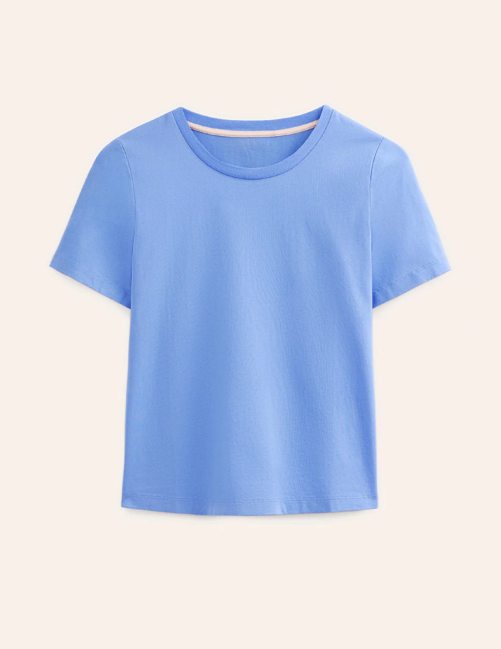T-Shirt aus reiner Baumwolle mit Rundhalsausschnitt-Marina - Image 5