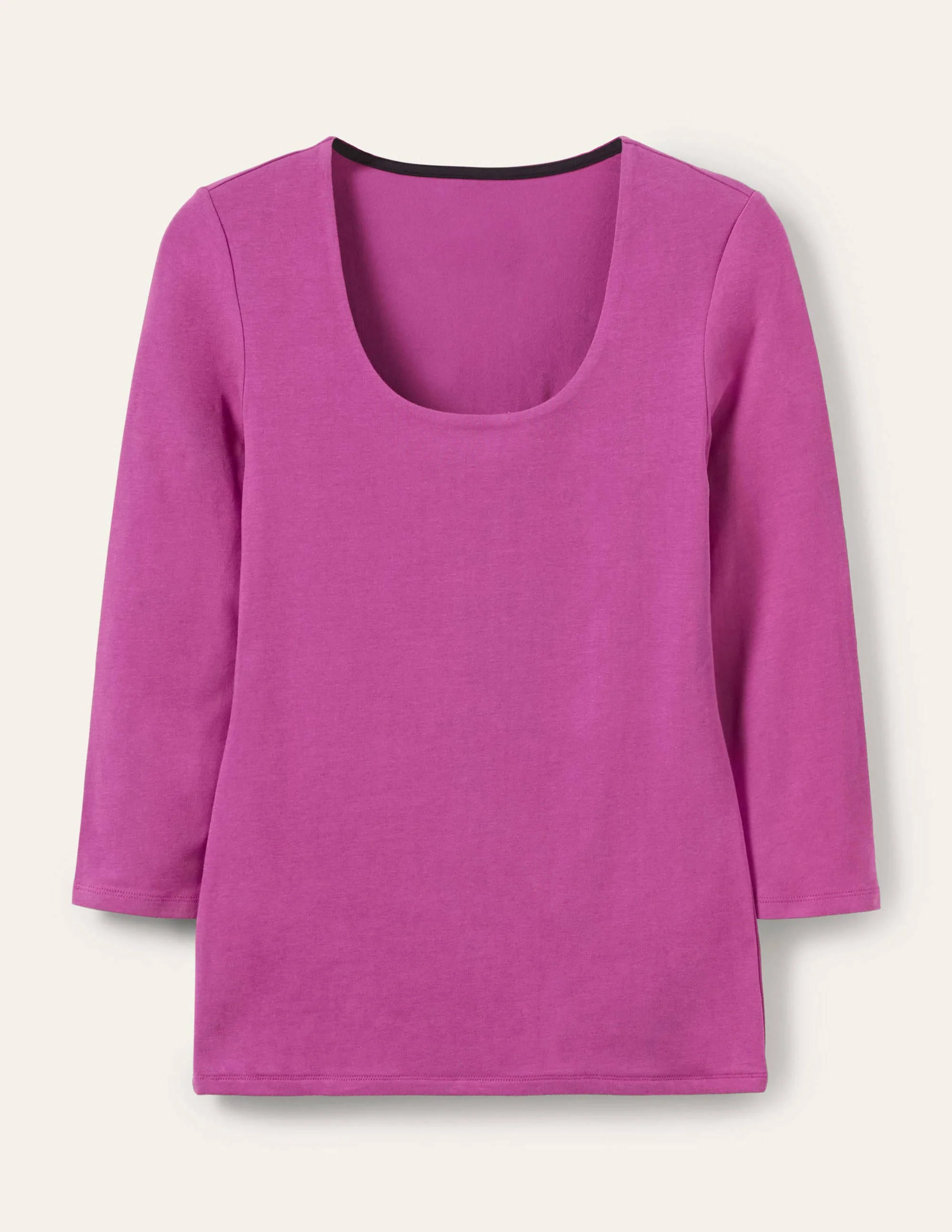 T-Shirt mit doppellagiger Vorderseite-Königsviolett - Image 5