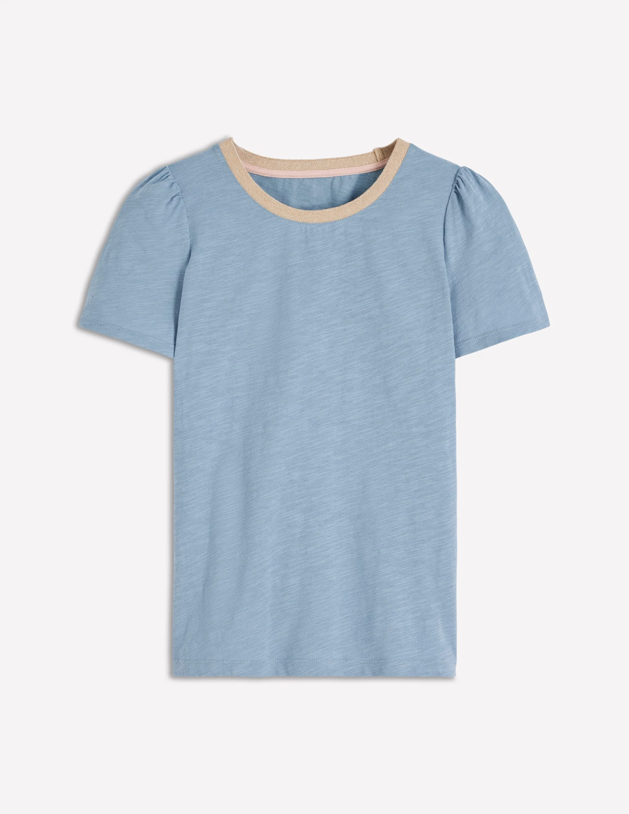 T-Shirt mit Metallic-Besatz-Französisches Blau - Image 5