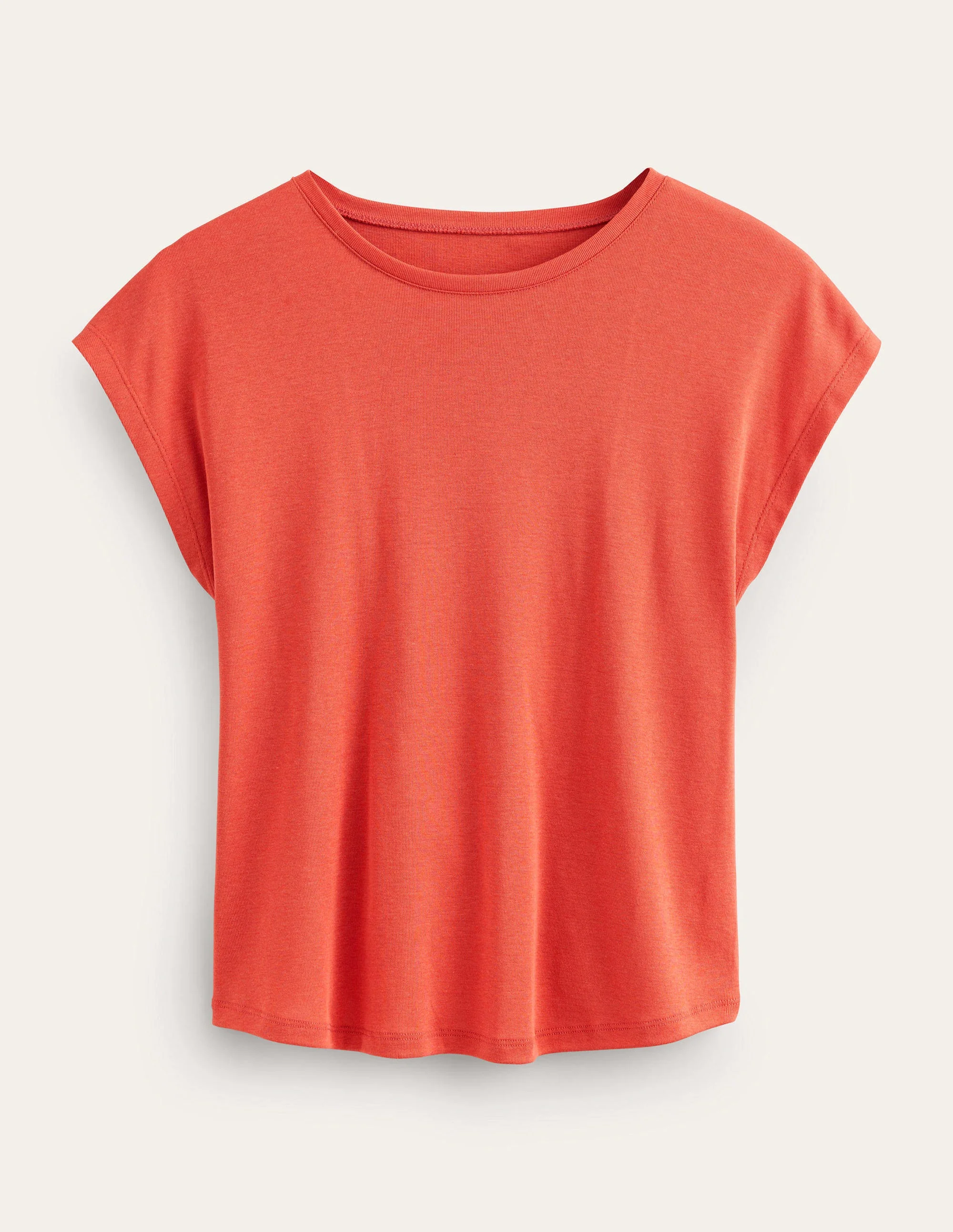T-Shirt mit übergehenden Ärmeln-Tomatenrot - Image 5