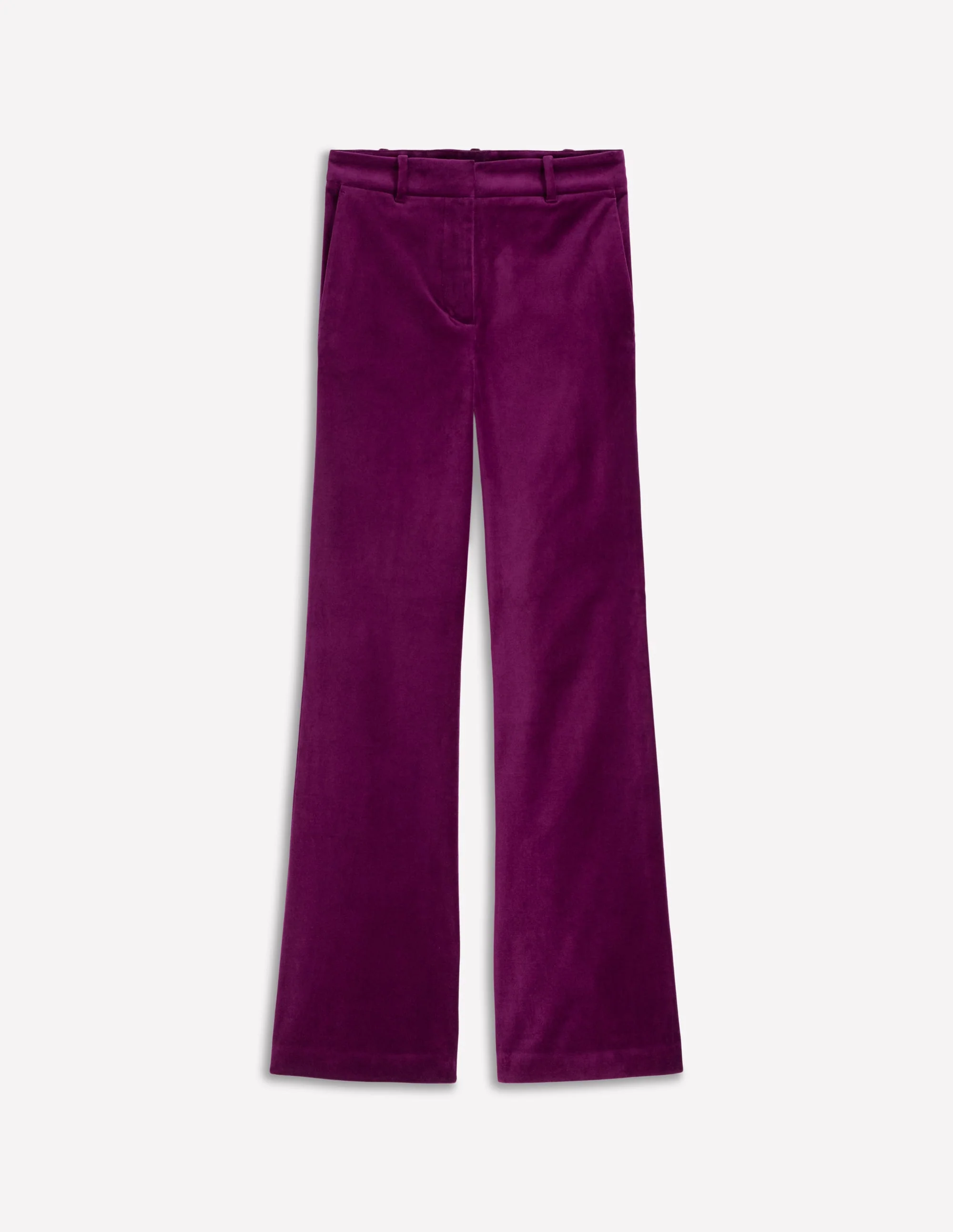 Taillierte Samthose mit Schlag-Pflaumenmarmelade - Image 6
