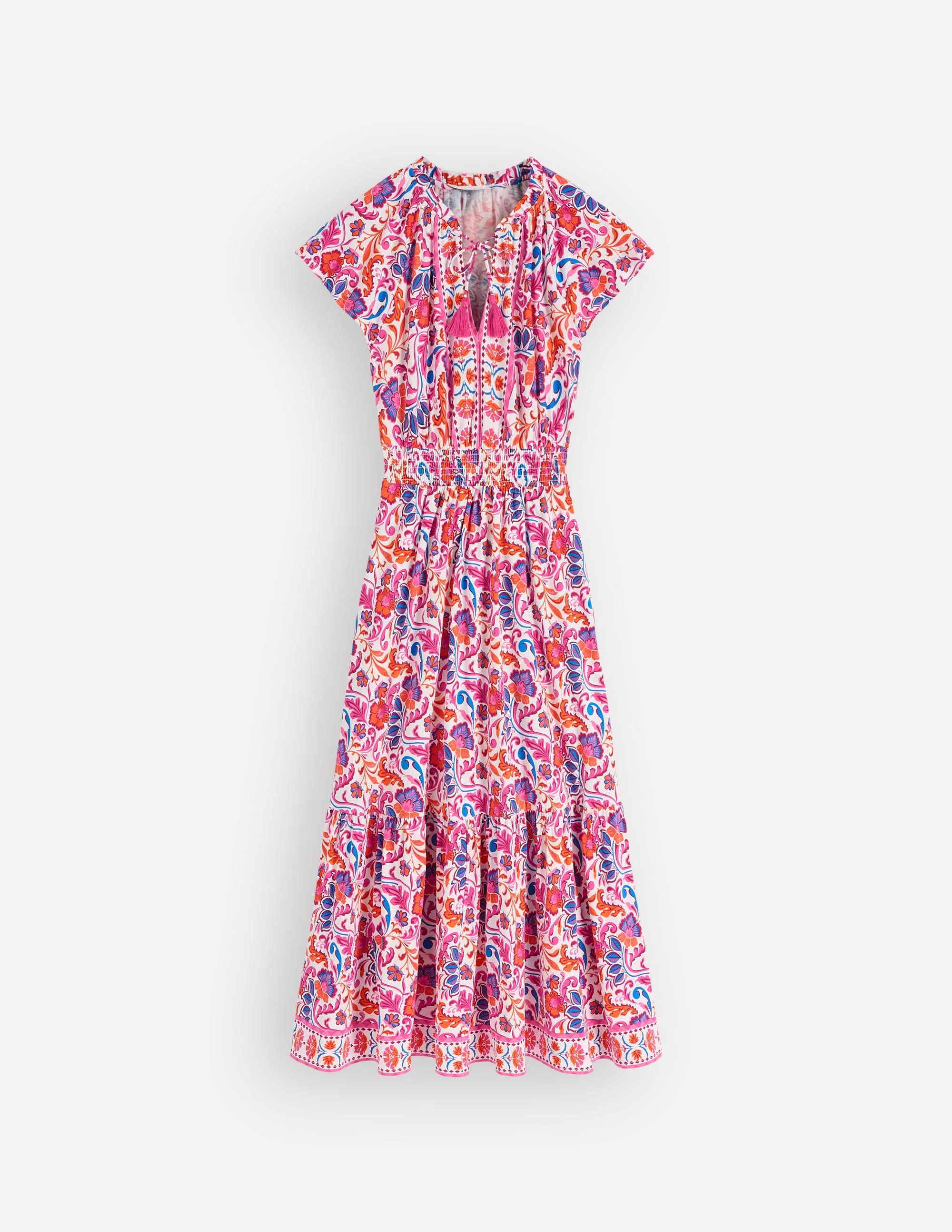 Tala Gestuftes Jersey-Maxikleid-Rosa, Blühende Wiese - Image 6