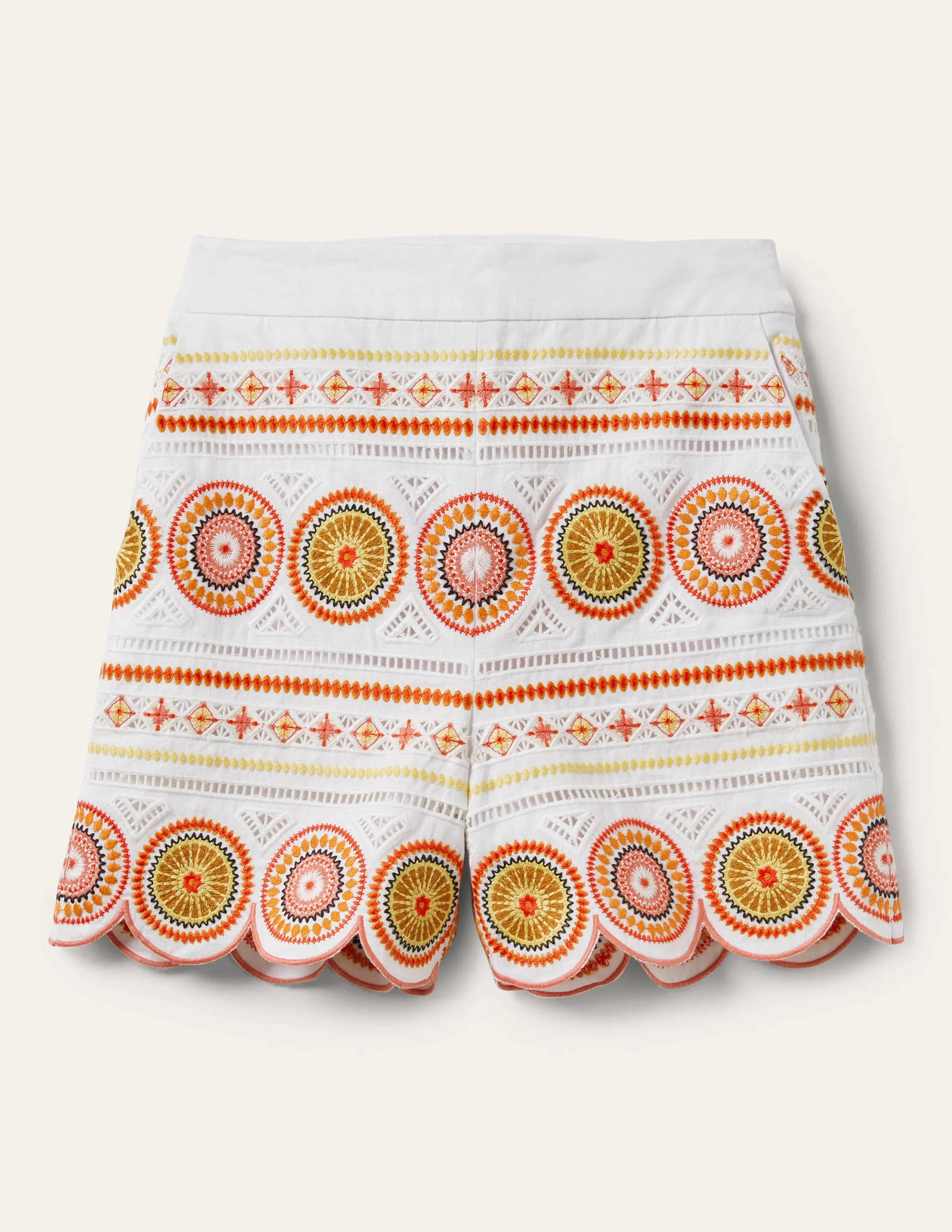 Tamsin Bestickte Shorts-Weiß, Stickerei - Image 6