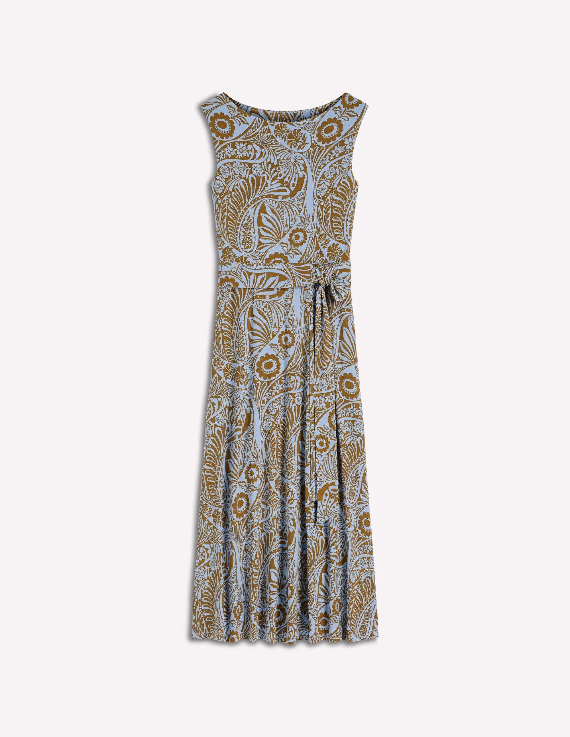Tamsin Jersey-Midikleid-Blau, Verwunschenes Paisleymuster - Image 5