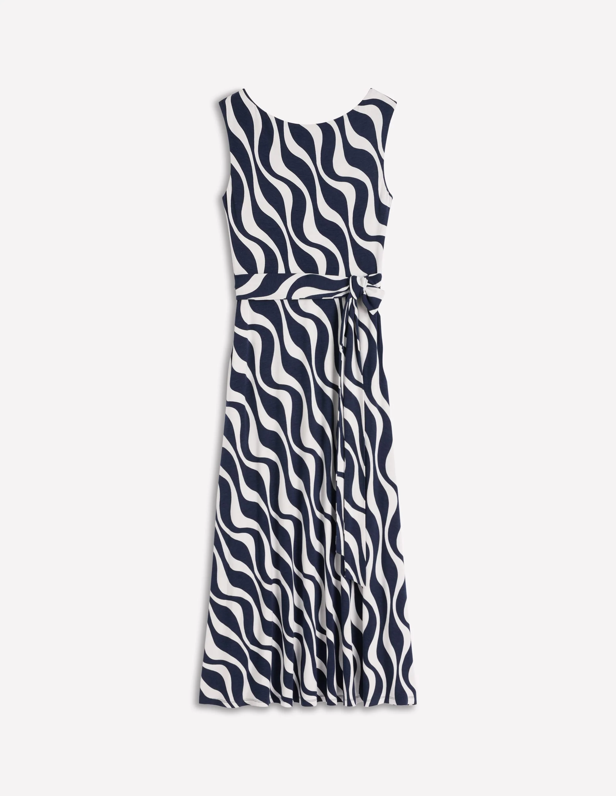 Tamsin Jersey-Midikleid-Französisches Marineblau, Rhythmische Welle - Image 6