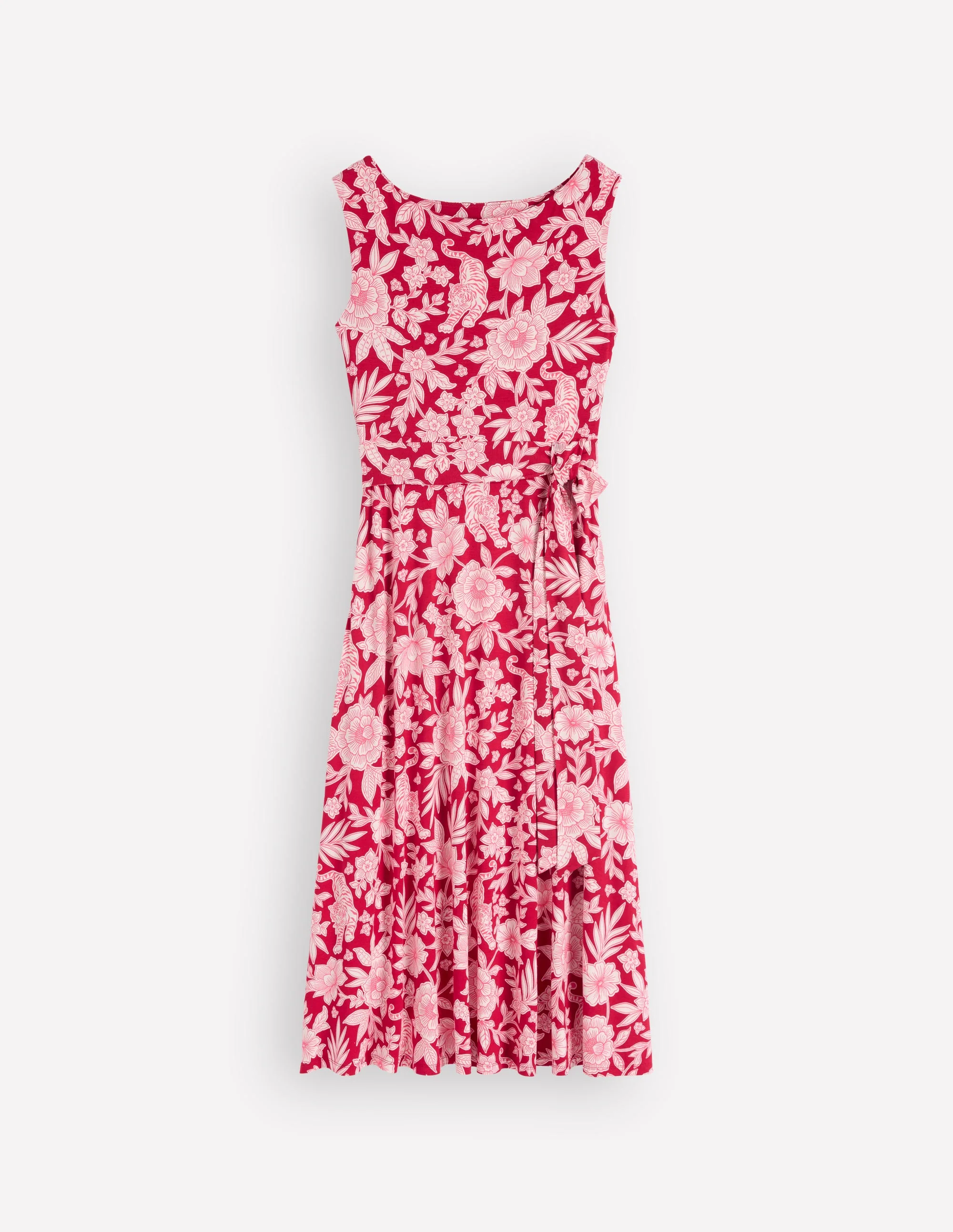 Tamsin Jersey-Midikleid-Intensives Rot, Tigerparadies - Image 5