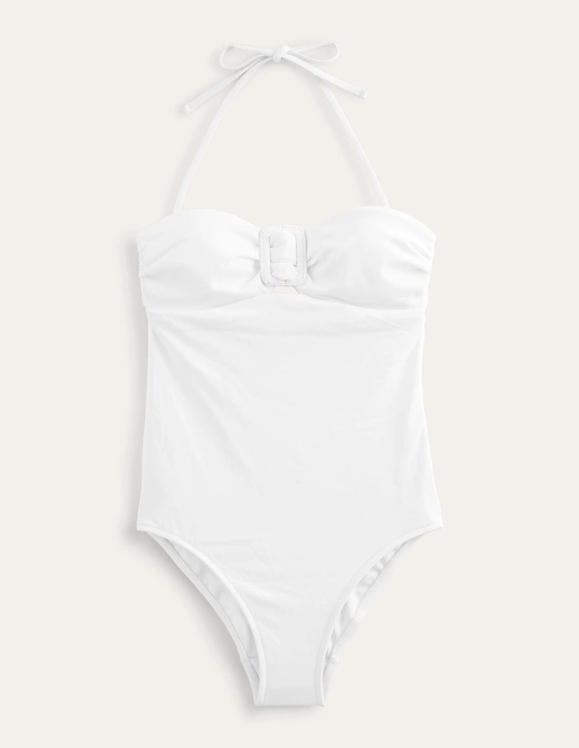 Taormina Bandeau-Badeanzug-Weiß - Image 5