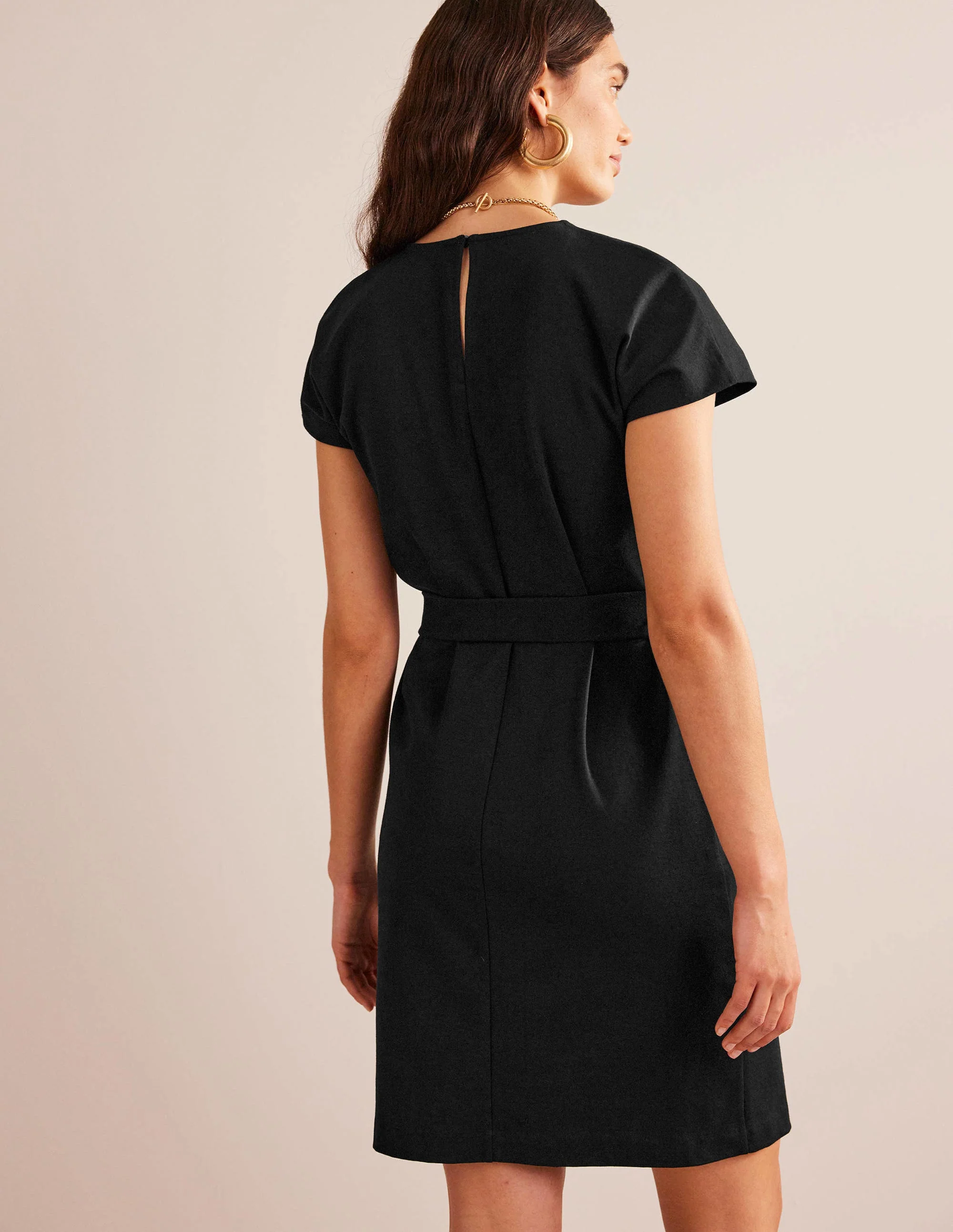 Tara T-Shirt-Kleid aus Jersey-Schwarz - Image 3