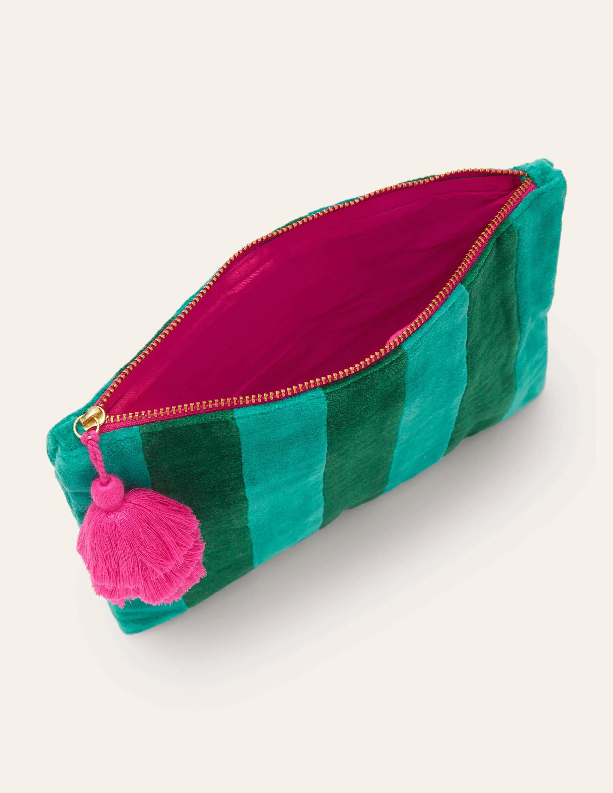 Taschen-Set aus Samt-Segelrot/Waldgrün - Image 5
