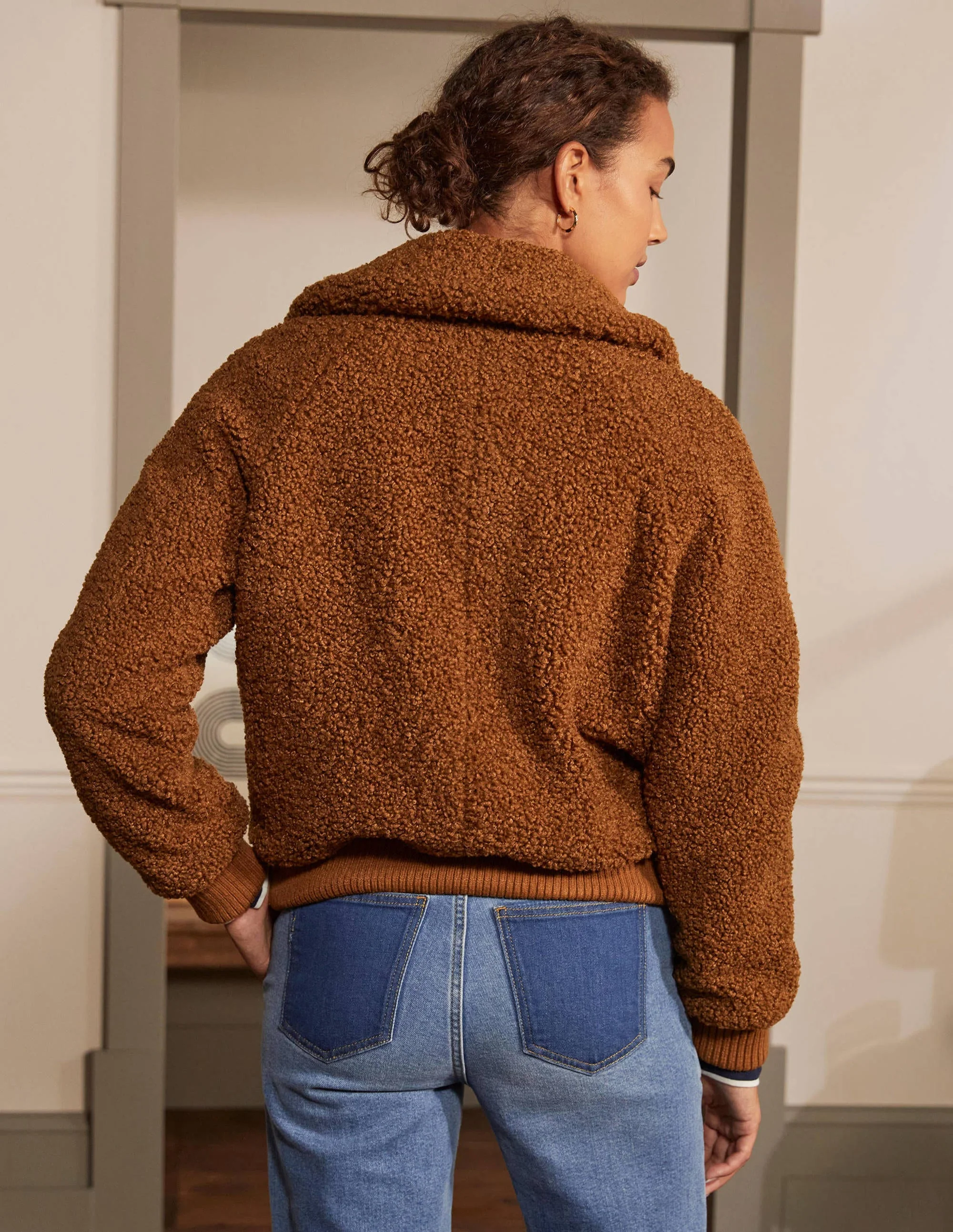 Teddy-Bomberjacke-Lebkuchenbraun - Image 2