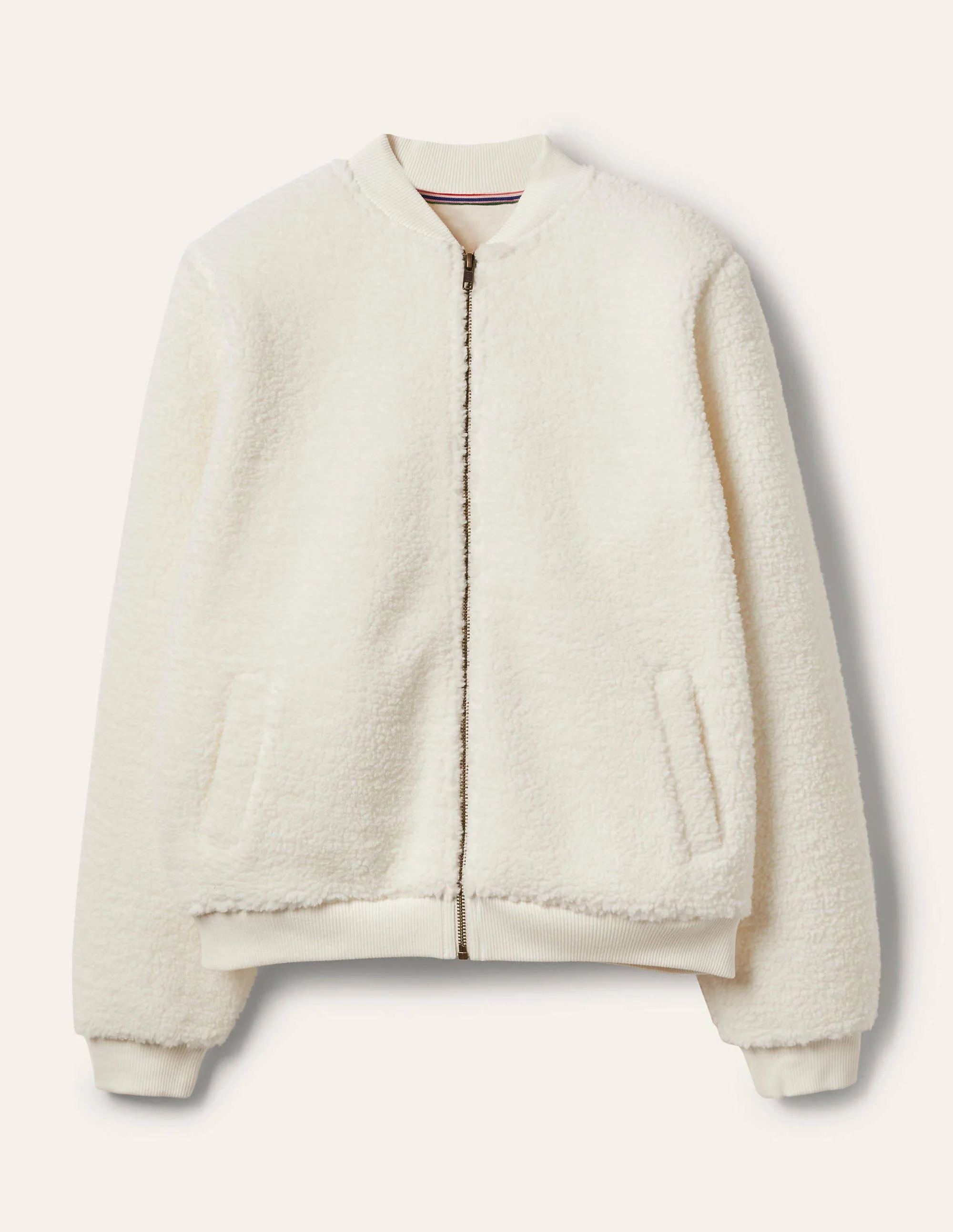 Teddy-Jacke mit Reißverschluss-Naturweiß - Image 6