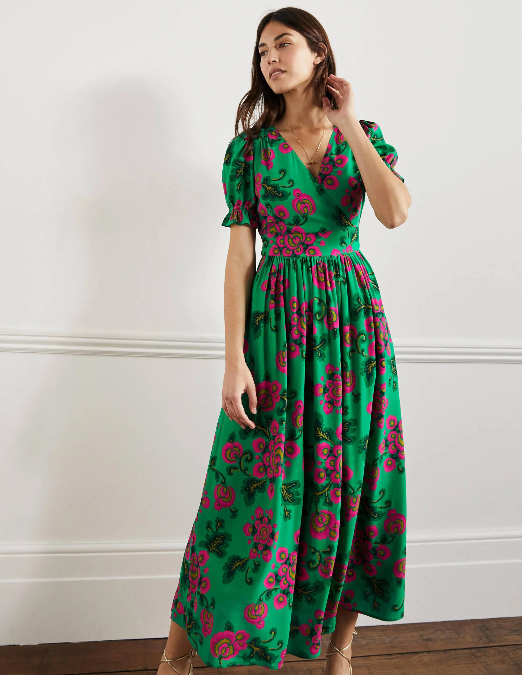 Tessa Maxikleid-Ming-Grün, Wildblumen - Image 4