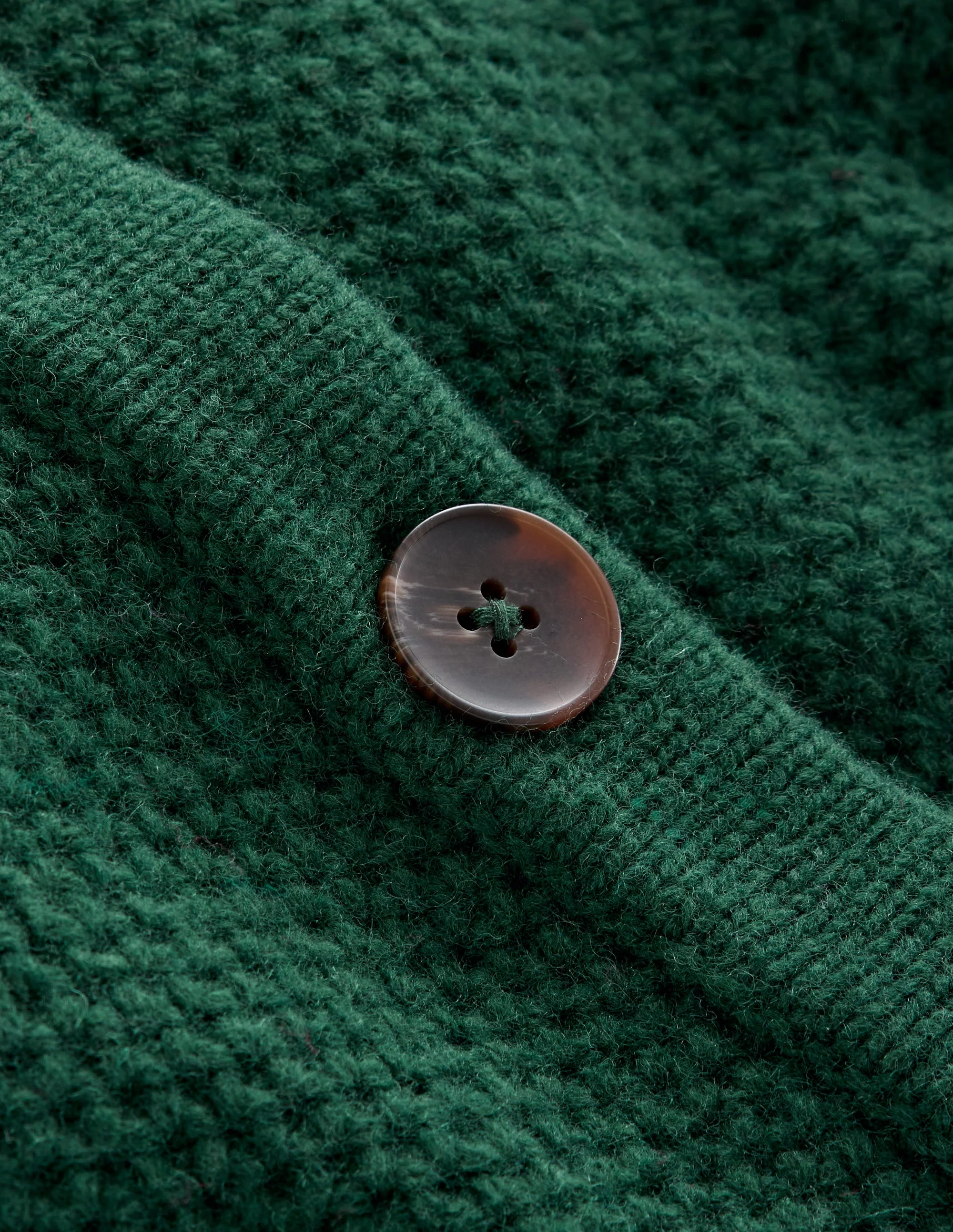 Texturierte Strickjacke mit Ziernaht-Dunkles Zederngrün - Image 6