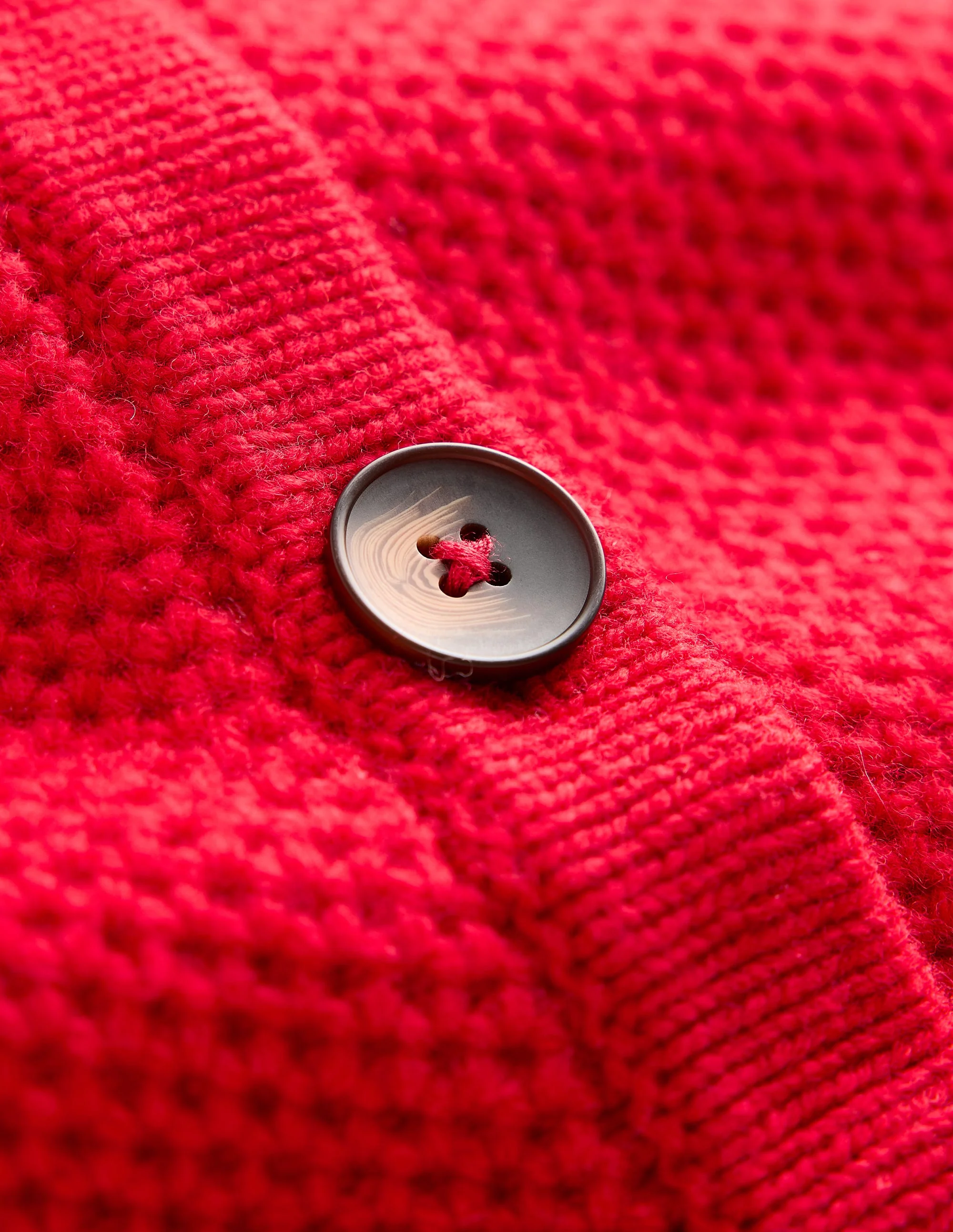 Texturierte Strickjacke mit Ziernaht-Rouge - Image 6