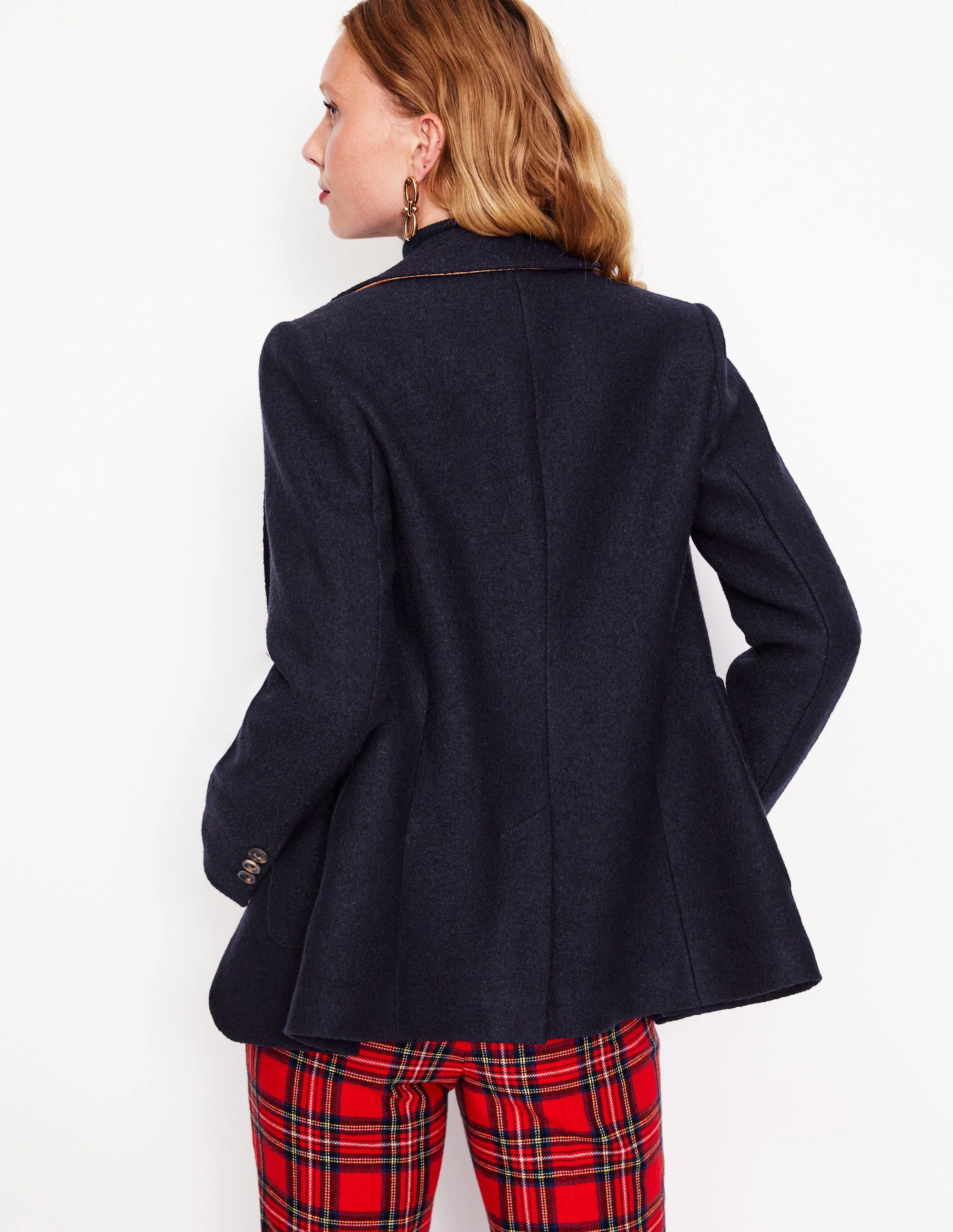 Texturierter Marylebone Blazer-Aqua Marine Marl - Image 3