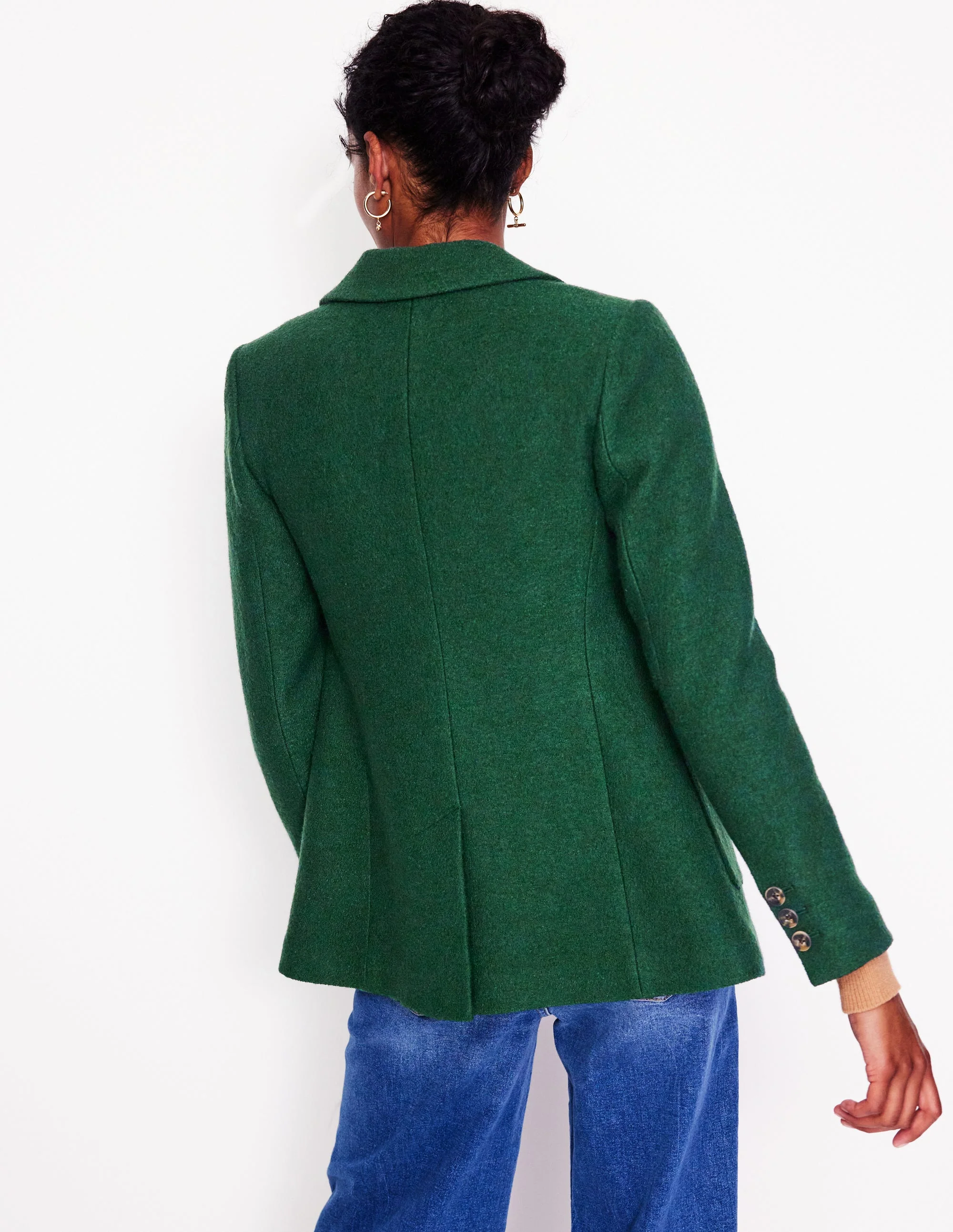 Texturierter Marylebone Blazer-Dunkelgrün - Image 3