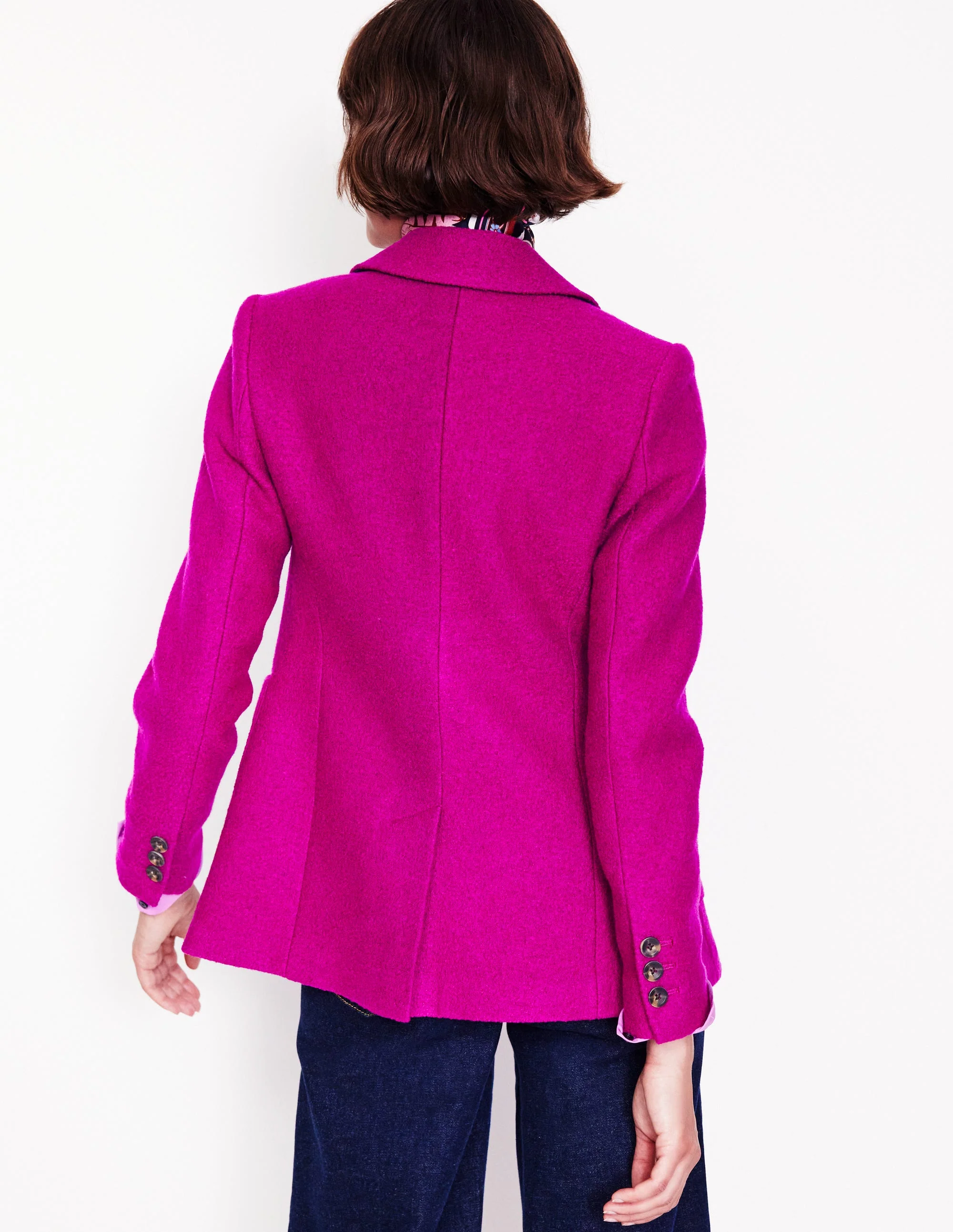 Texturierter Marylebone Blazer-Magenta - Image 3