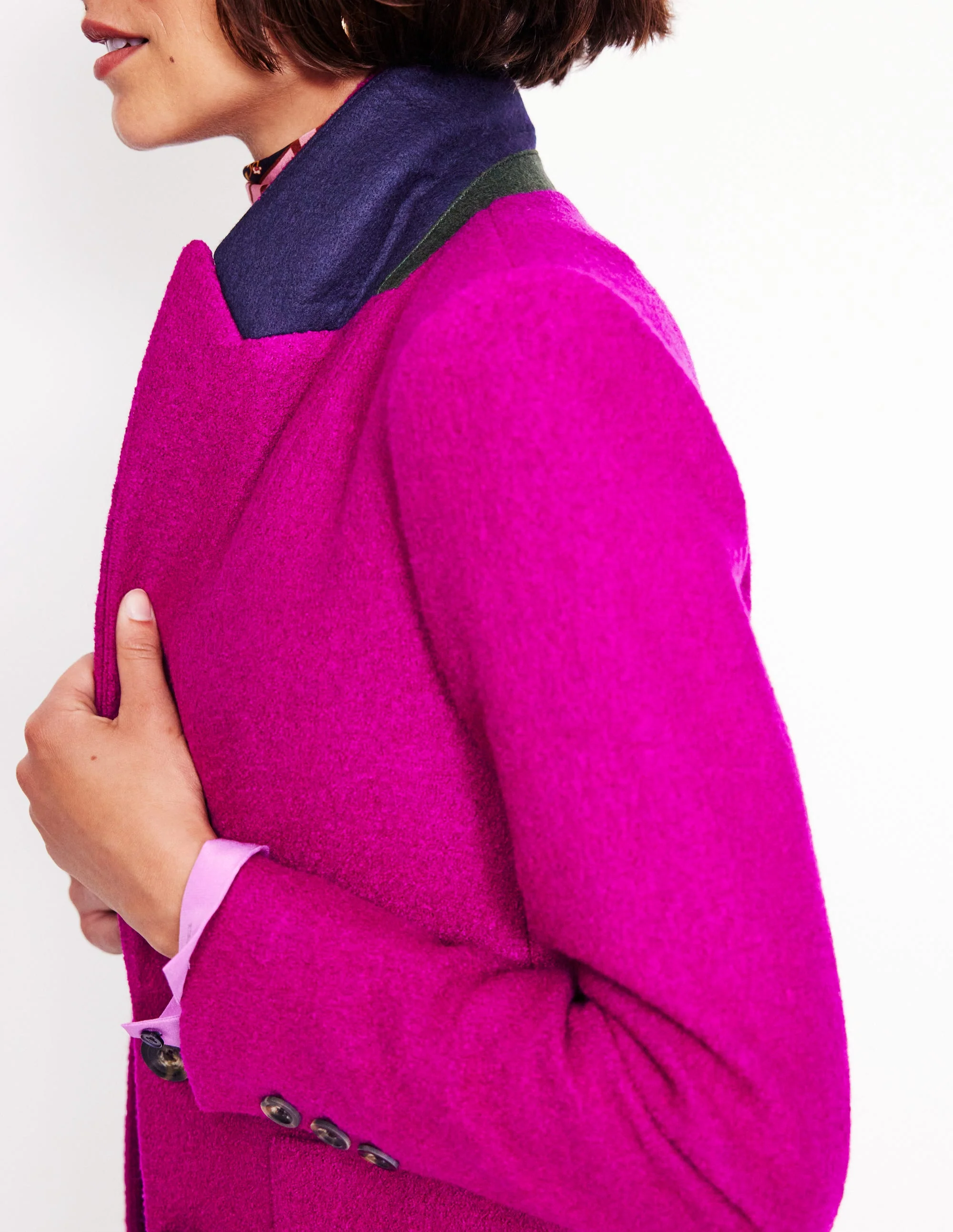 Texturierter Marylebone Blazer-Magenta - Image 5