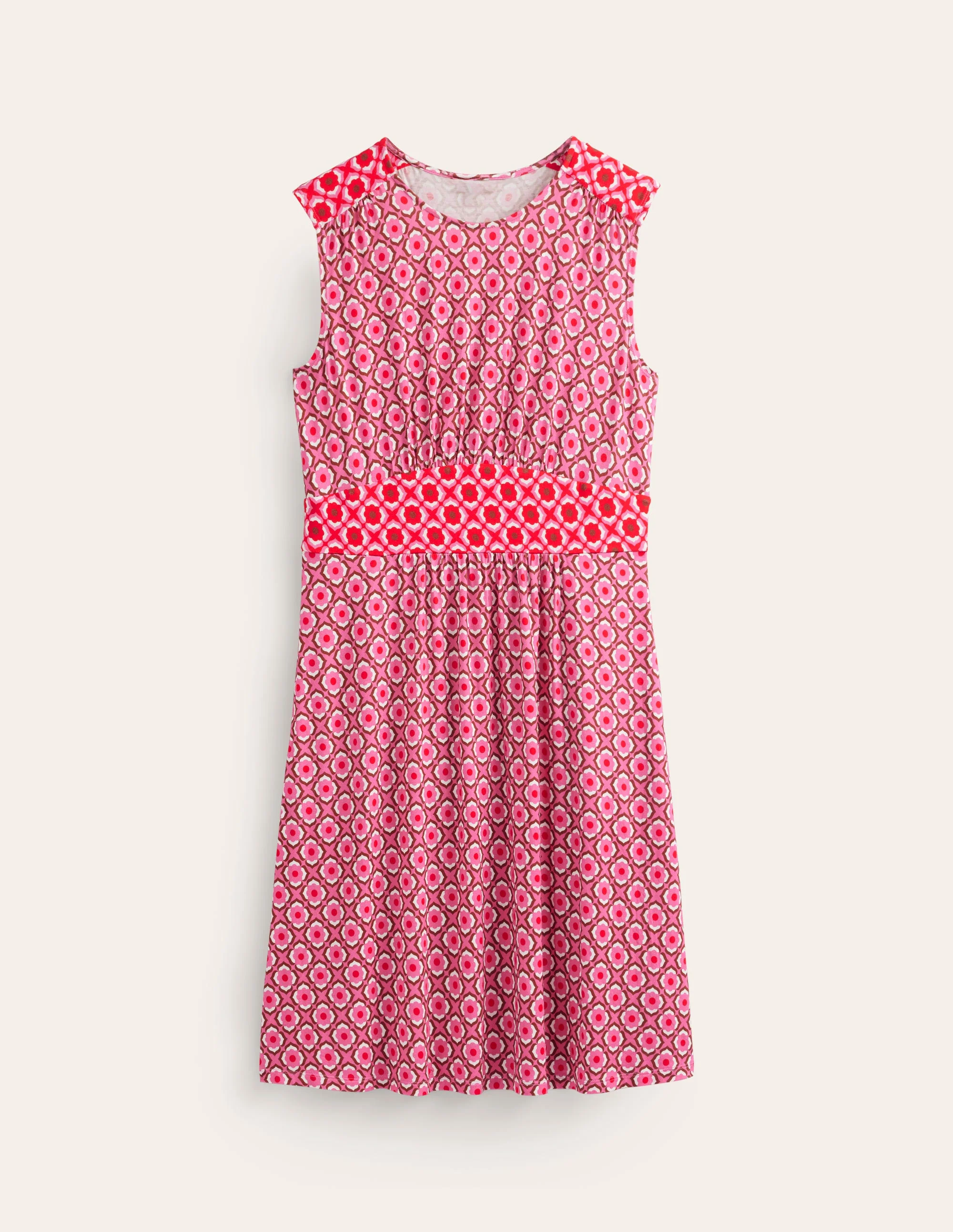 Thea Ärmelloses Kurzkleid-Sangria Sunset Pink, Geo Pome - Image 5