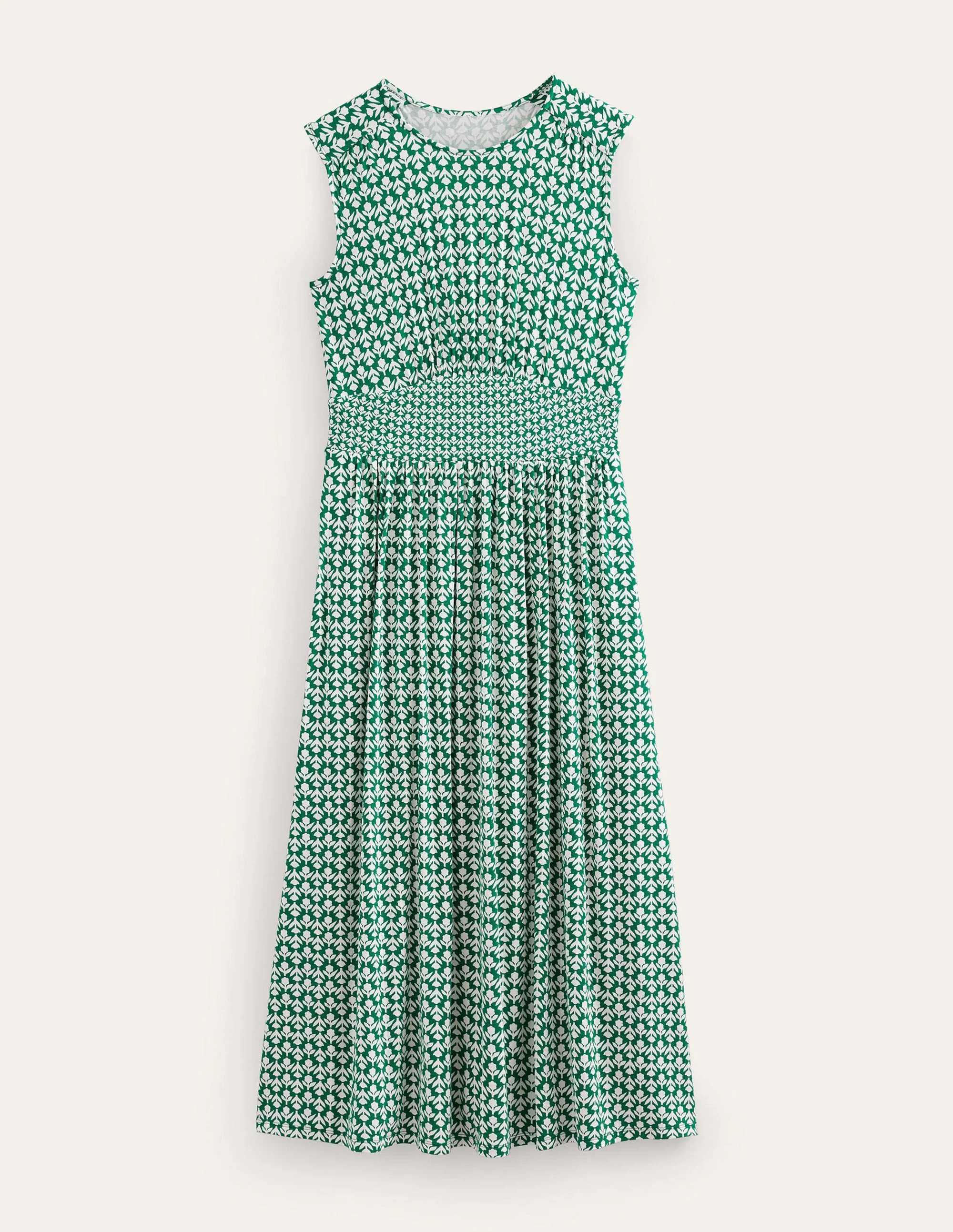 Thea Ärmelloses Midikleid-Flaschengrün, Tulpenzweig - Image 5