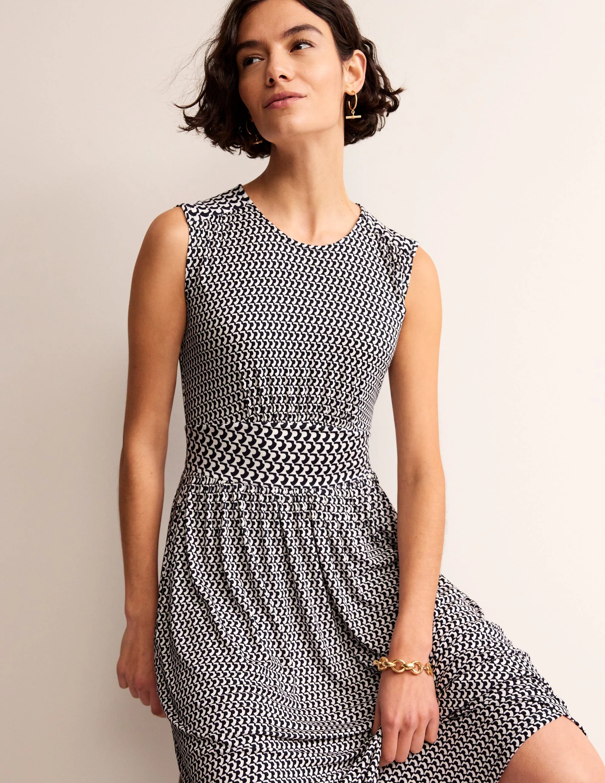 Thea Ärmelloses Midikleid-Französisches Marineblau, Arc Geo - Image 4