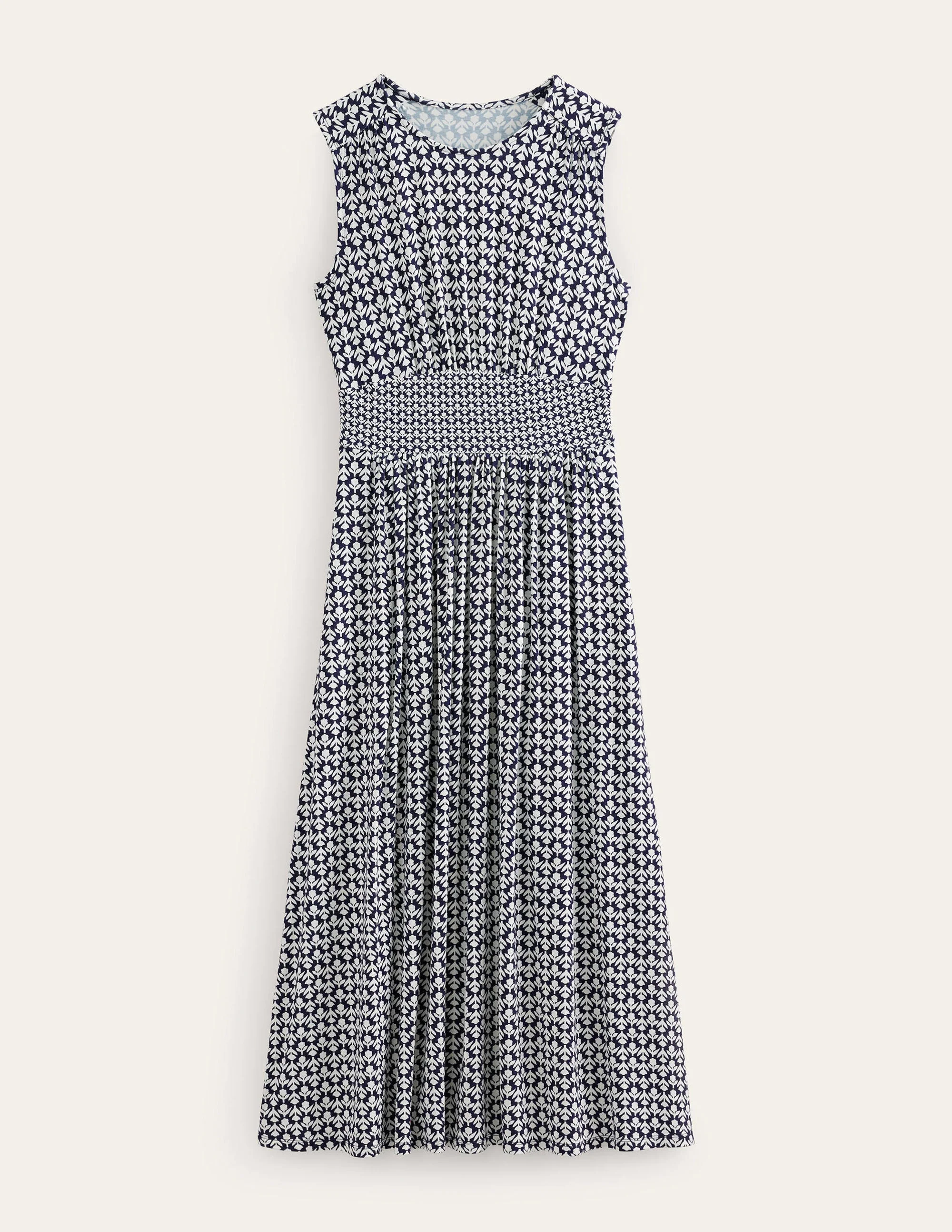 Thea Ärmelloses Midikleid-Französisches Marineblau, Tulpenzweig - Image 6