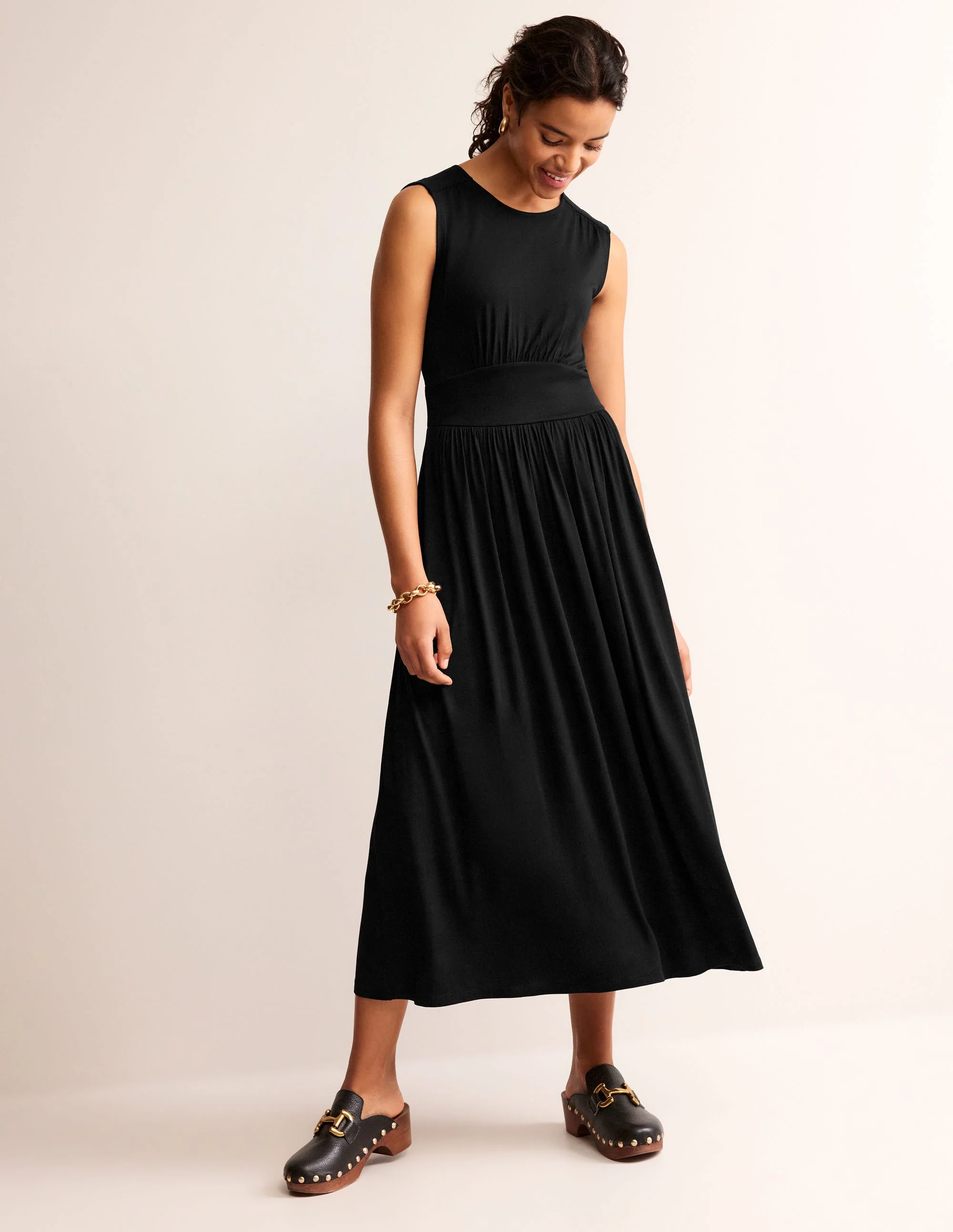 Thea Ärmelloses Midikleid-Schwarz - Image 2