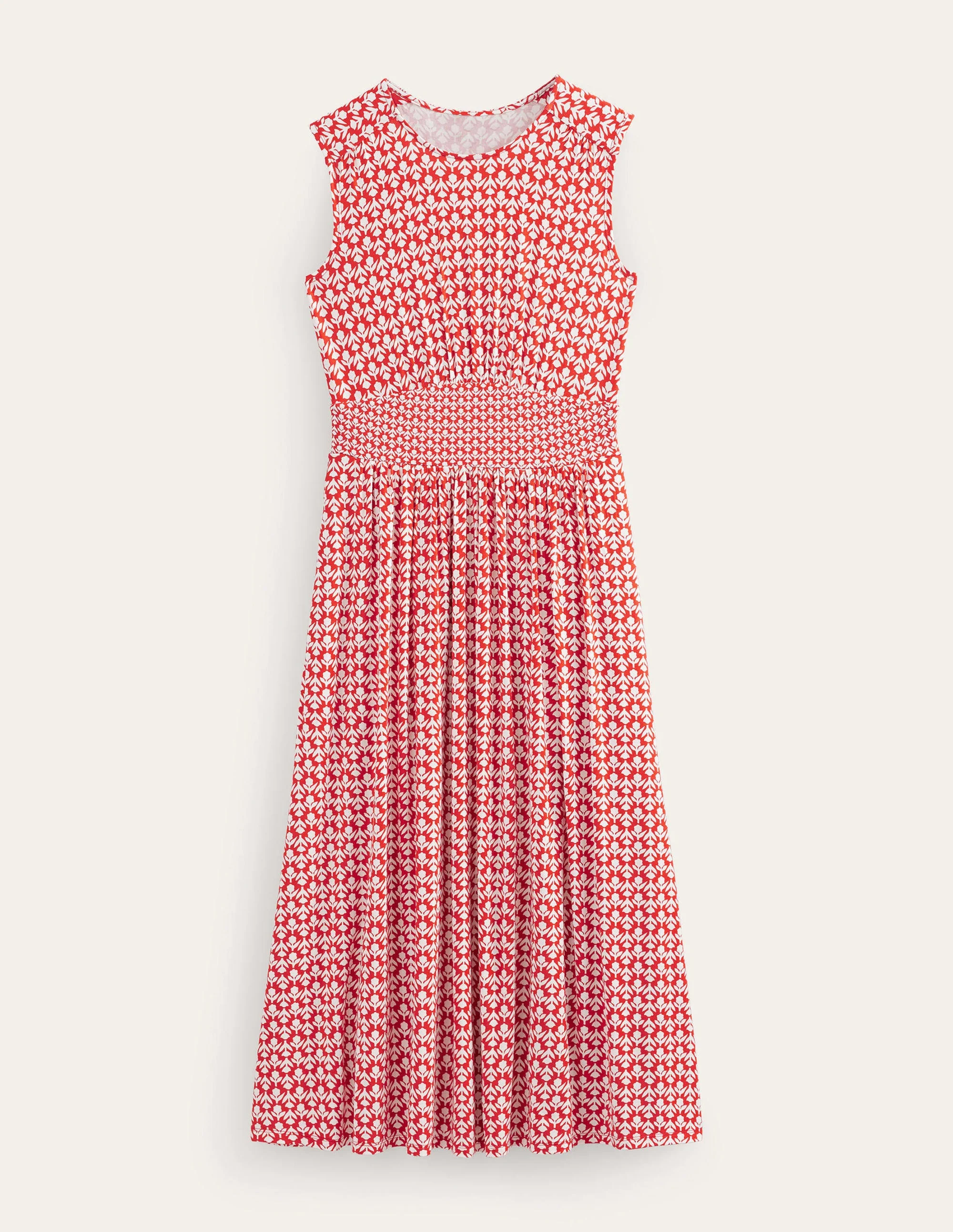 Thea Ärmelloses Midikleid-Zinnoberrot, Tulpenzweig - Image 5