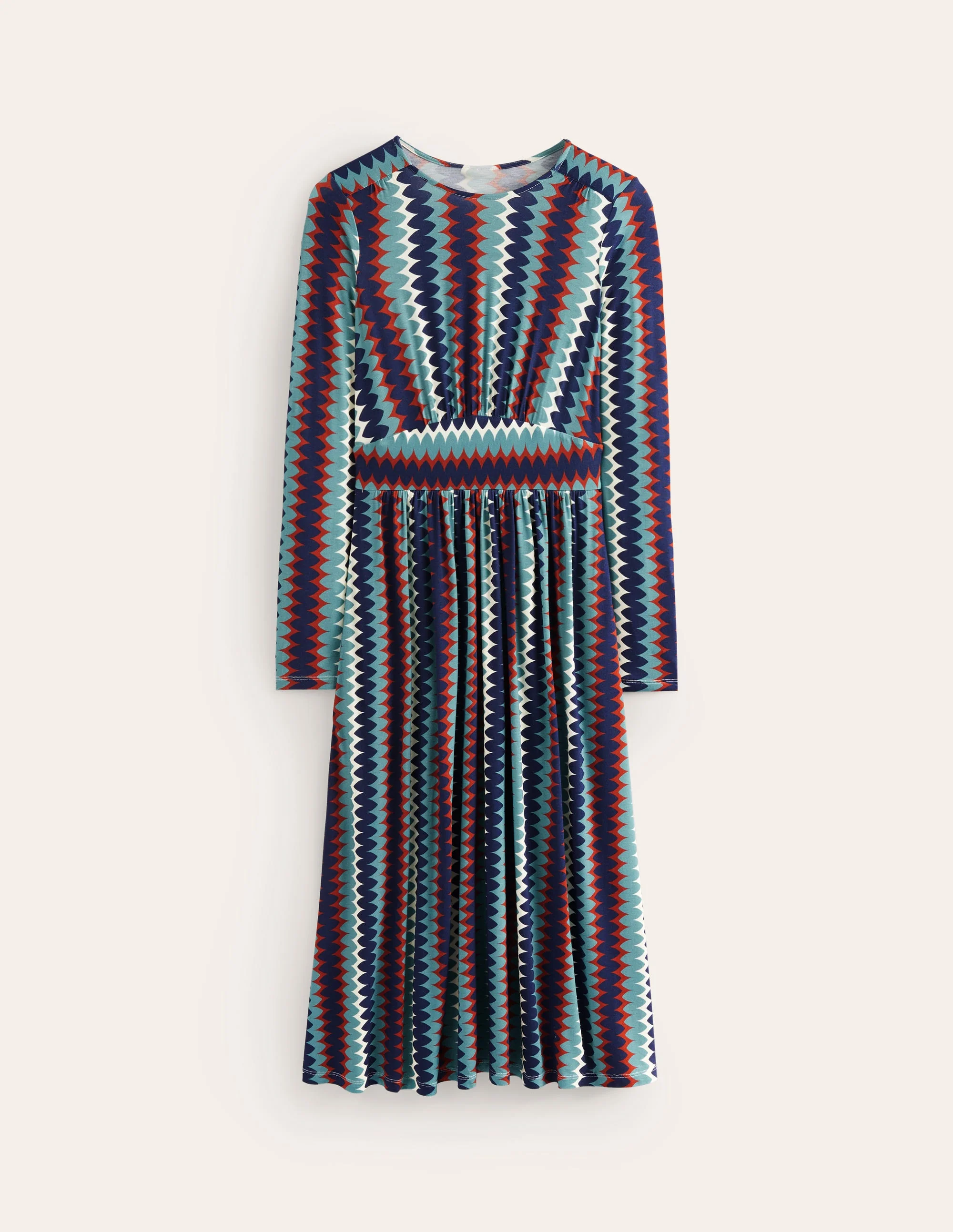 Thea Jerseykleid mit langen Ärmeln-Bunt, Motiv Chevron Charm - Image 6