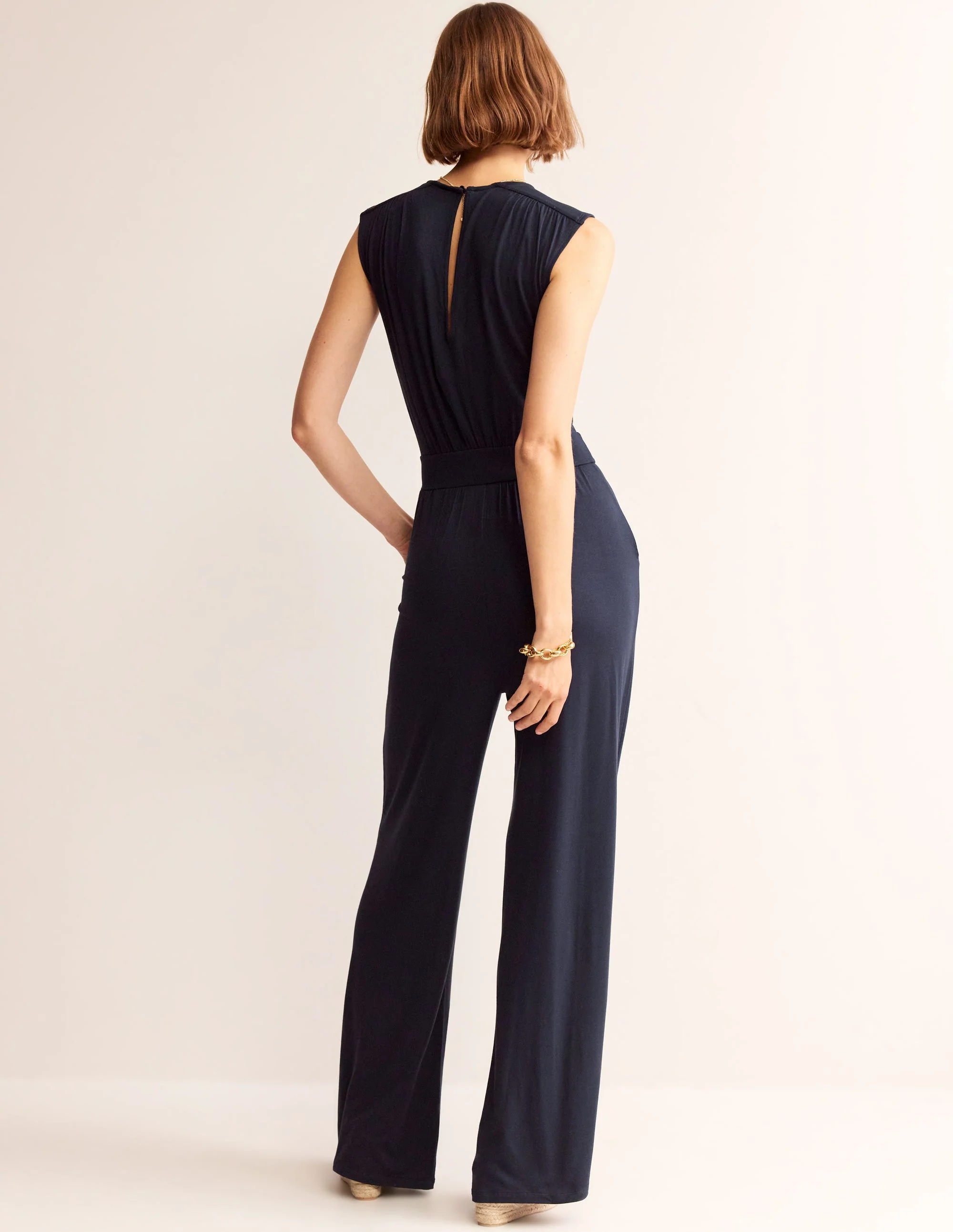 Thea Jumpsuit aus Jersey-Aqua Marine Marl - Image 3