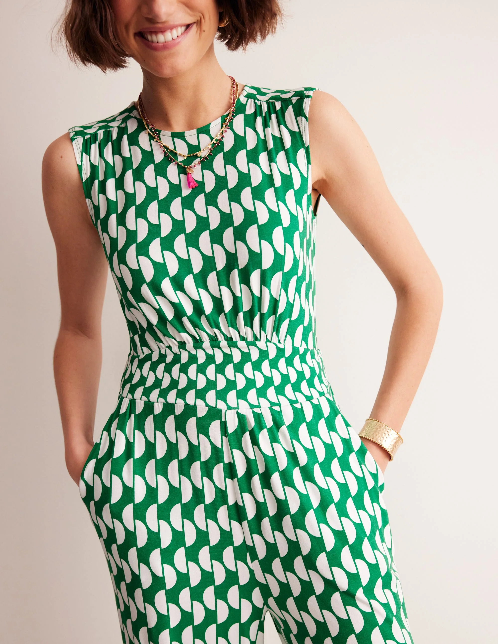 Thea Jumpsuit aus Jersey-Grey Whales - Image 3