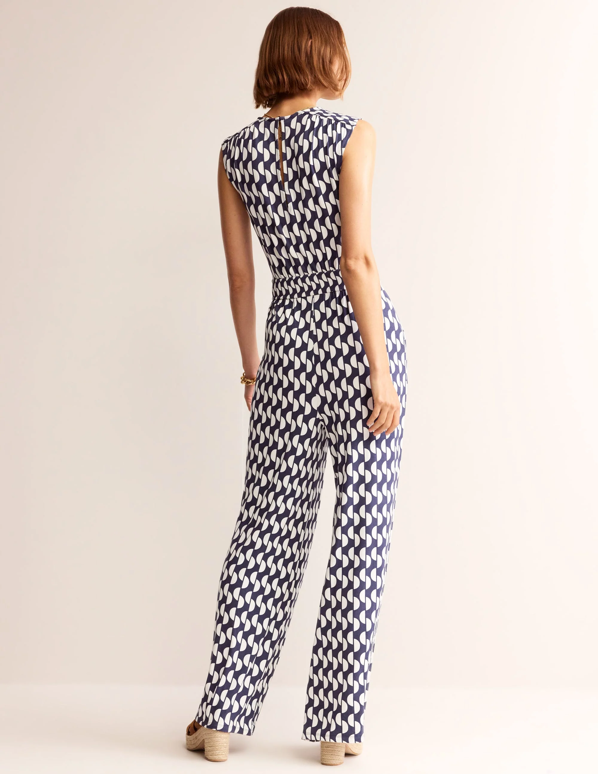 Thea Jumpsuit aus Jersey-Grey Whales - Image 3
