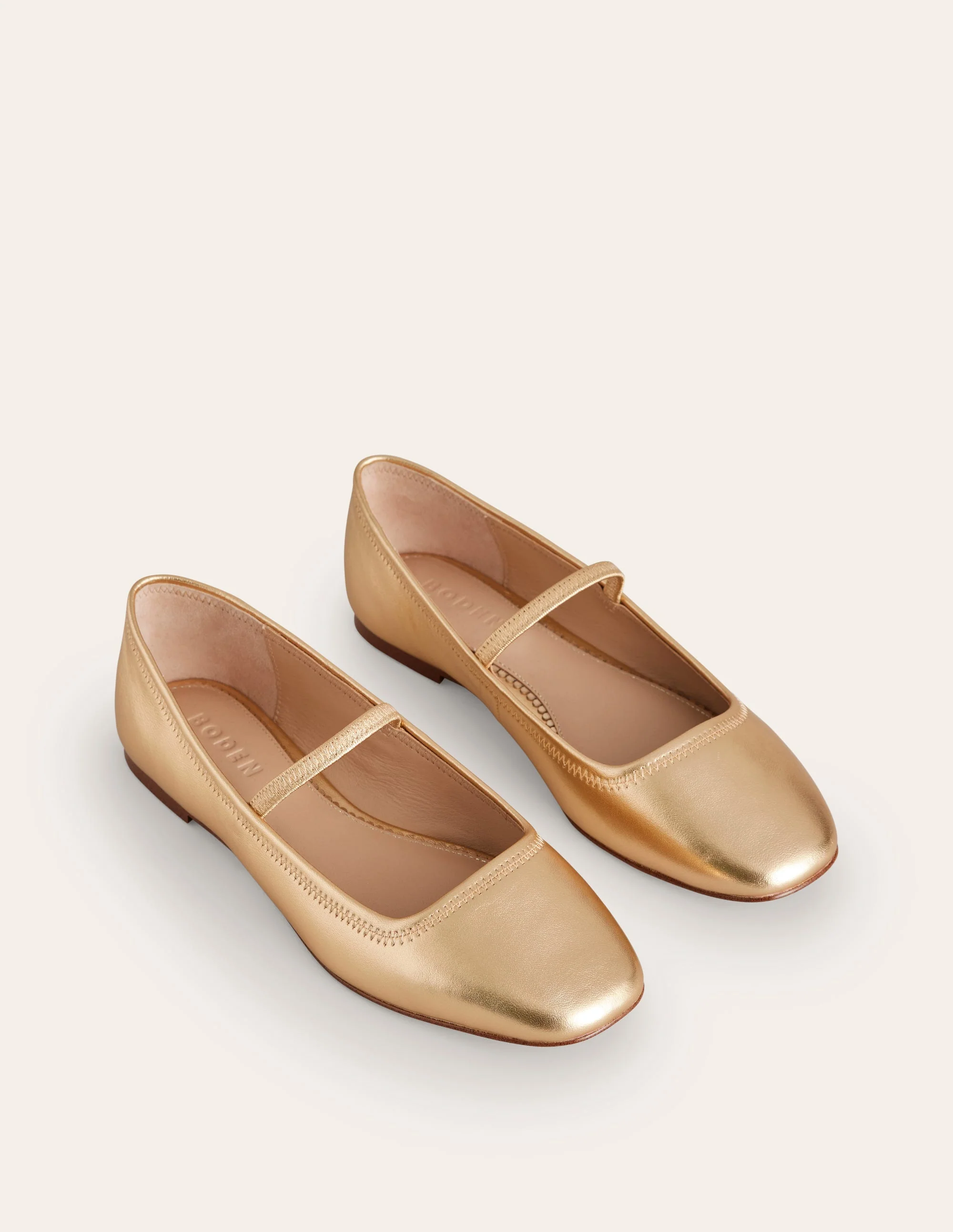 Thea Mary-Jane-Ballerinas-Gold Metallic-Leder - Image 3