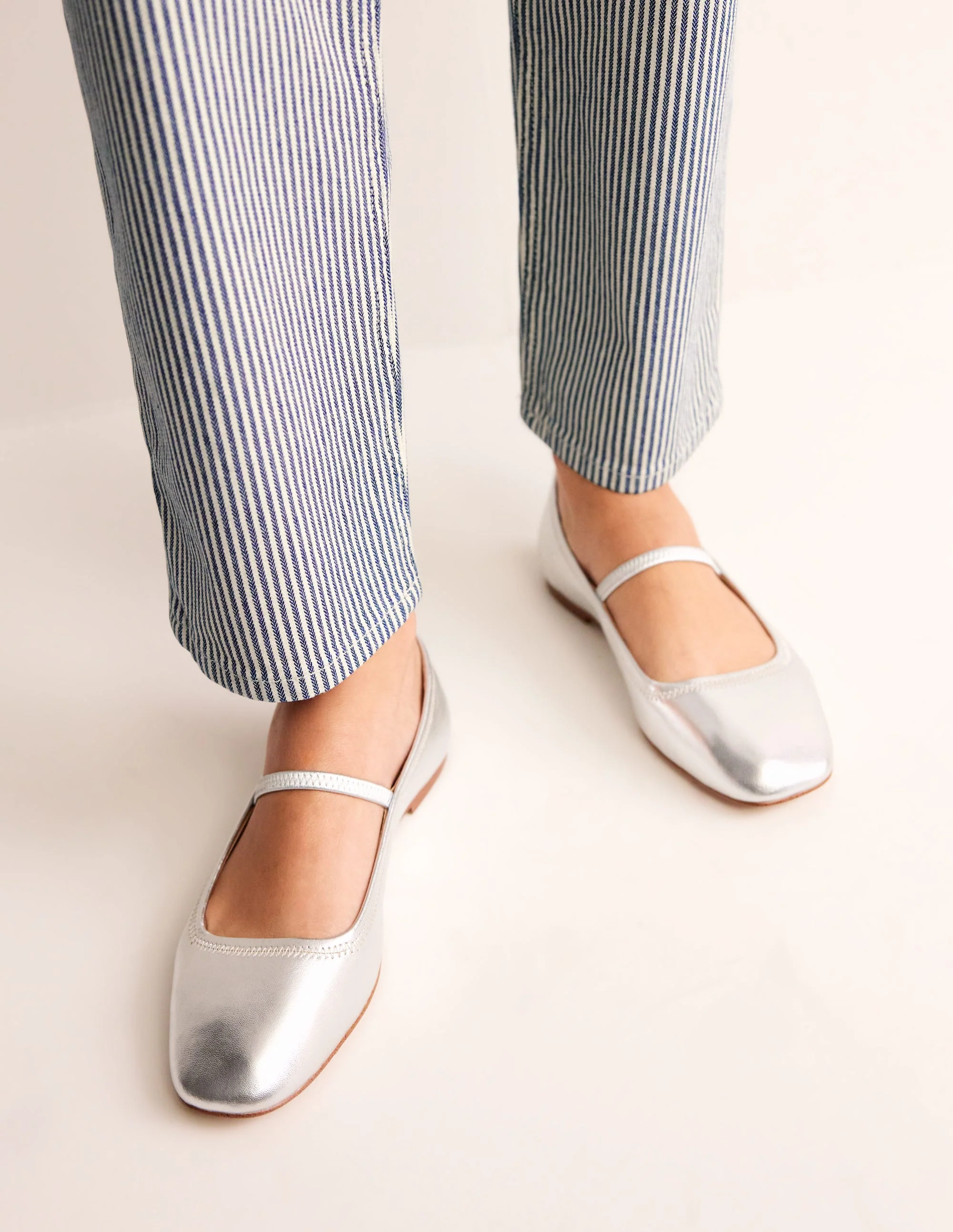 Thea Mary-Jane-Ballerinas-Metallic