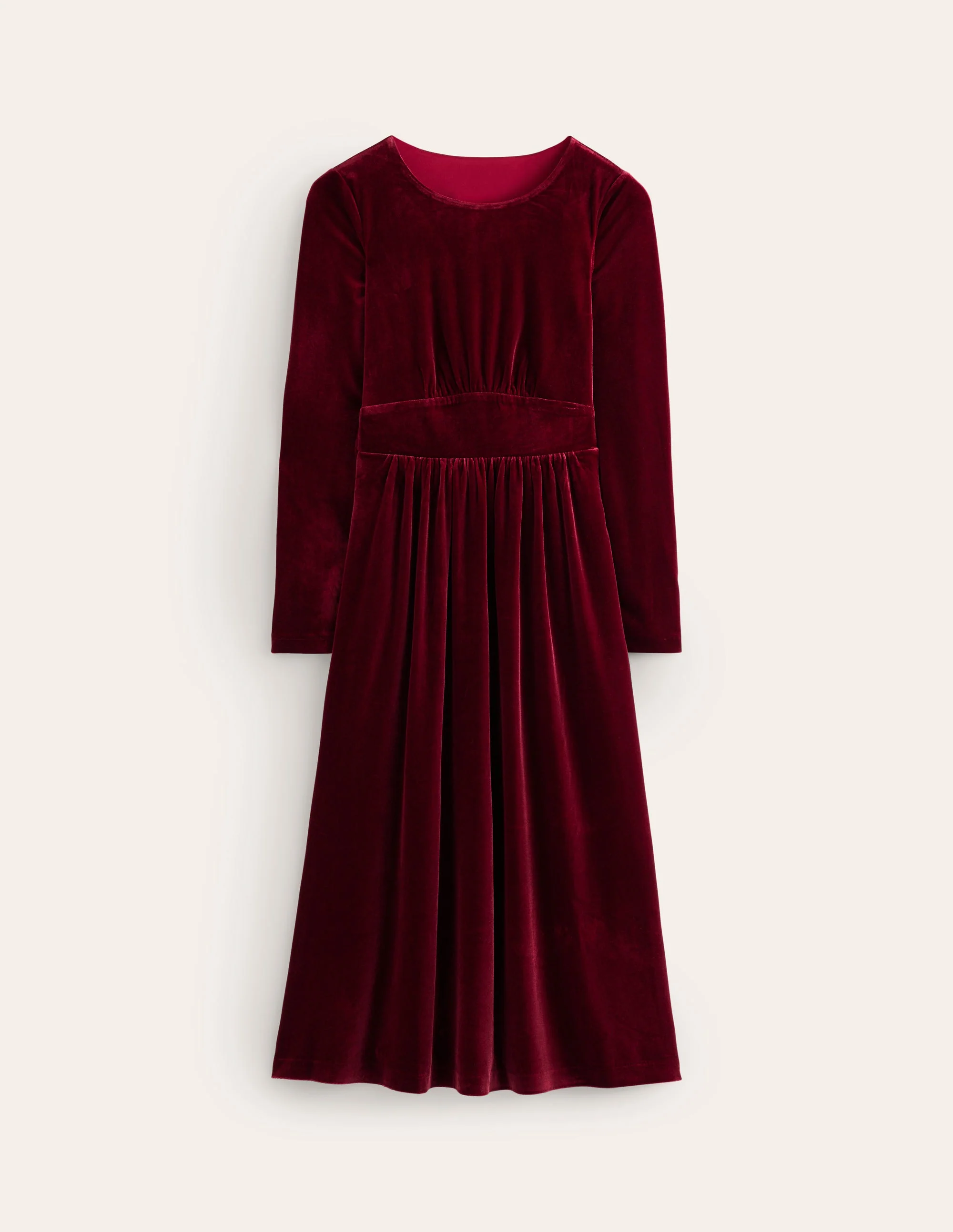 Thea Midikleid aus Samt-Beatnik Red/Dark Burgundy - Image 6