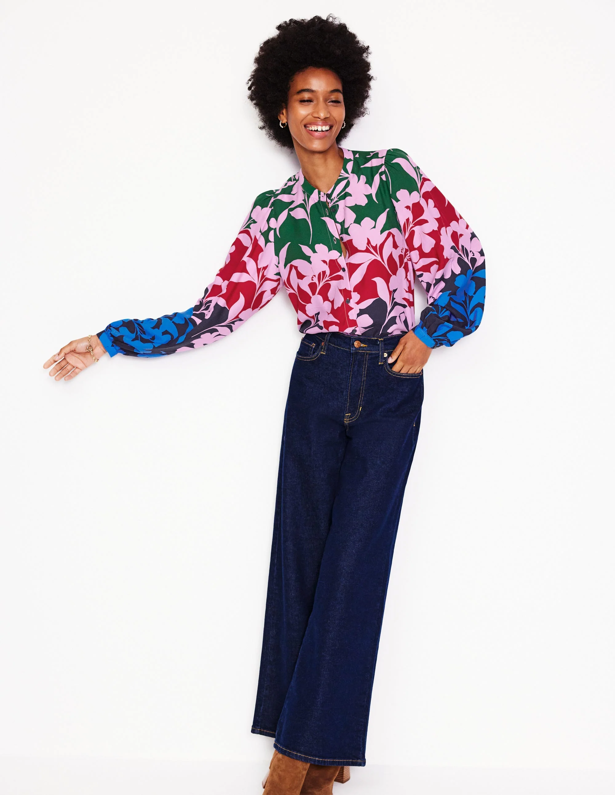 Theodora Bluse-Bunt, Silhouette Blüte - Image 4