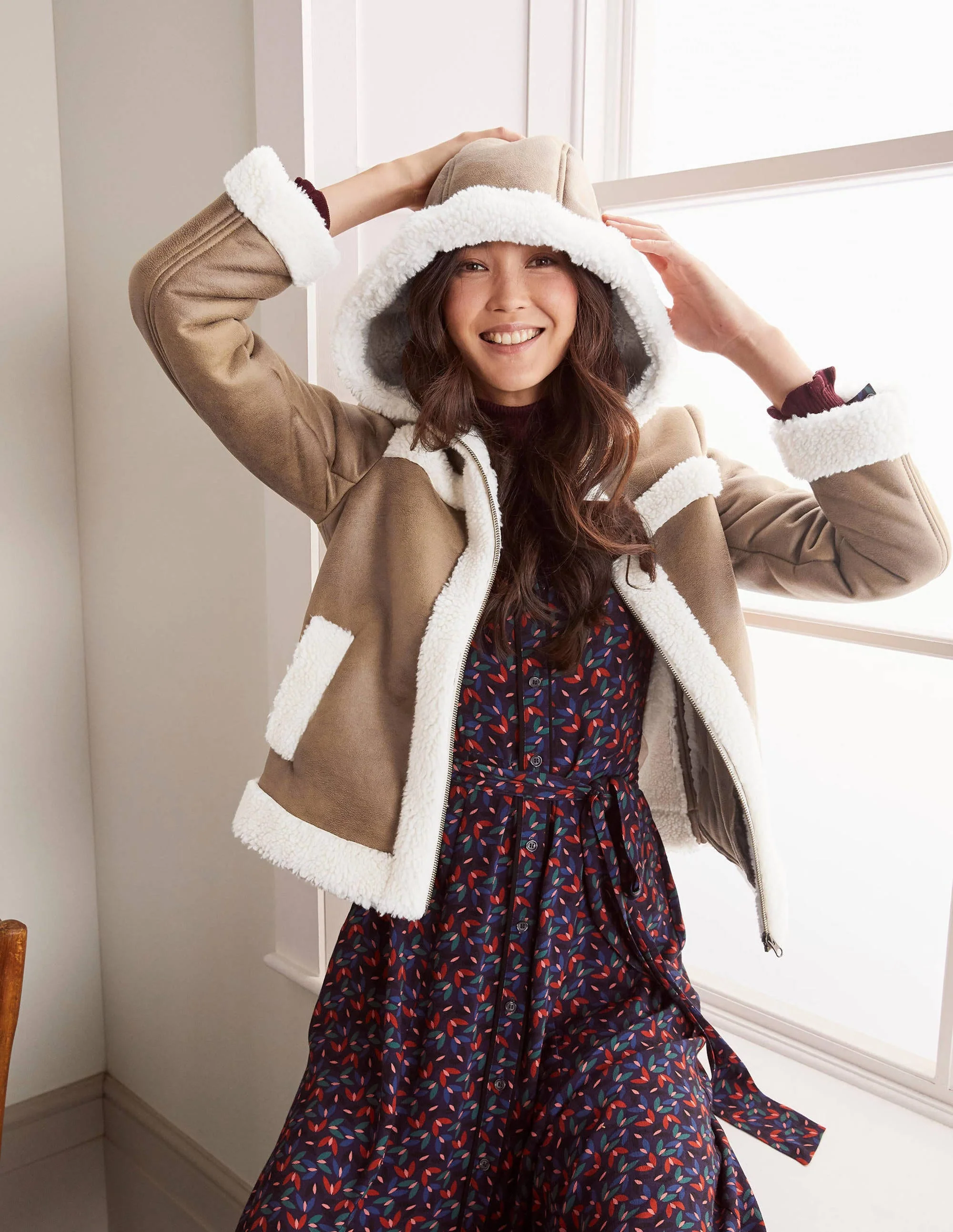 Thurso Jacke mit Sherpafutter-Kamelbraun - Image 5