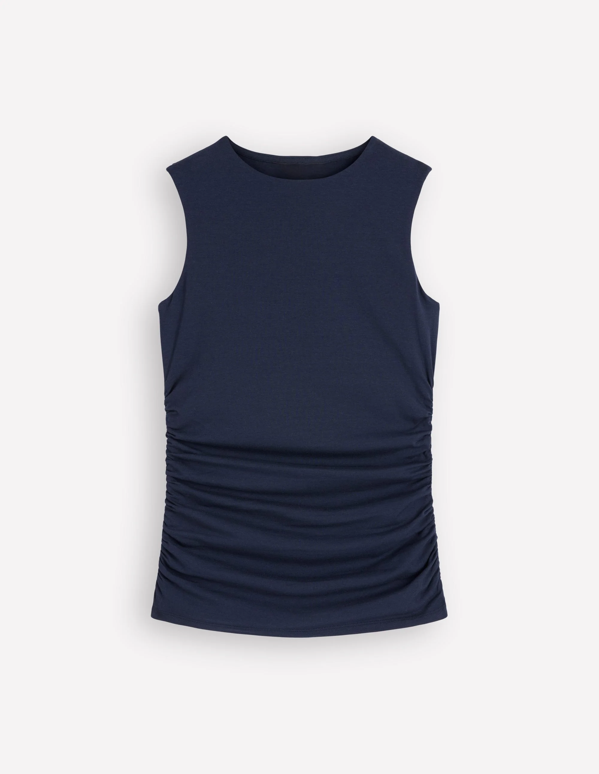 Tia Ärmelloses Jerseyoberteil mit Raffung-Marineblau - Image 5