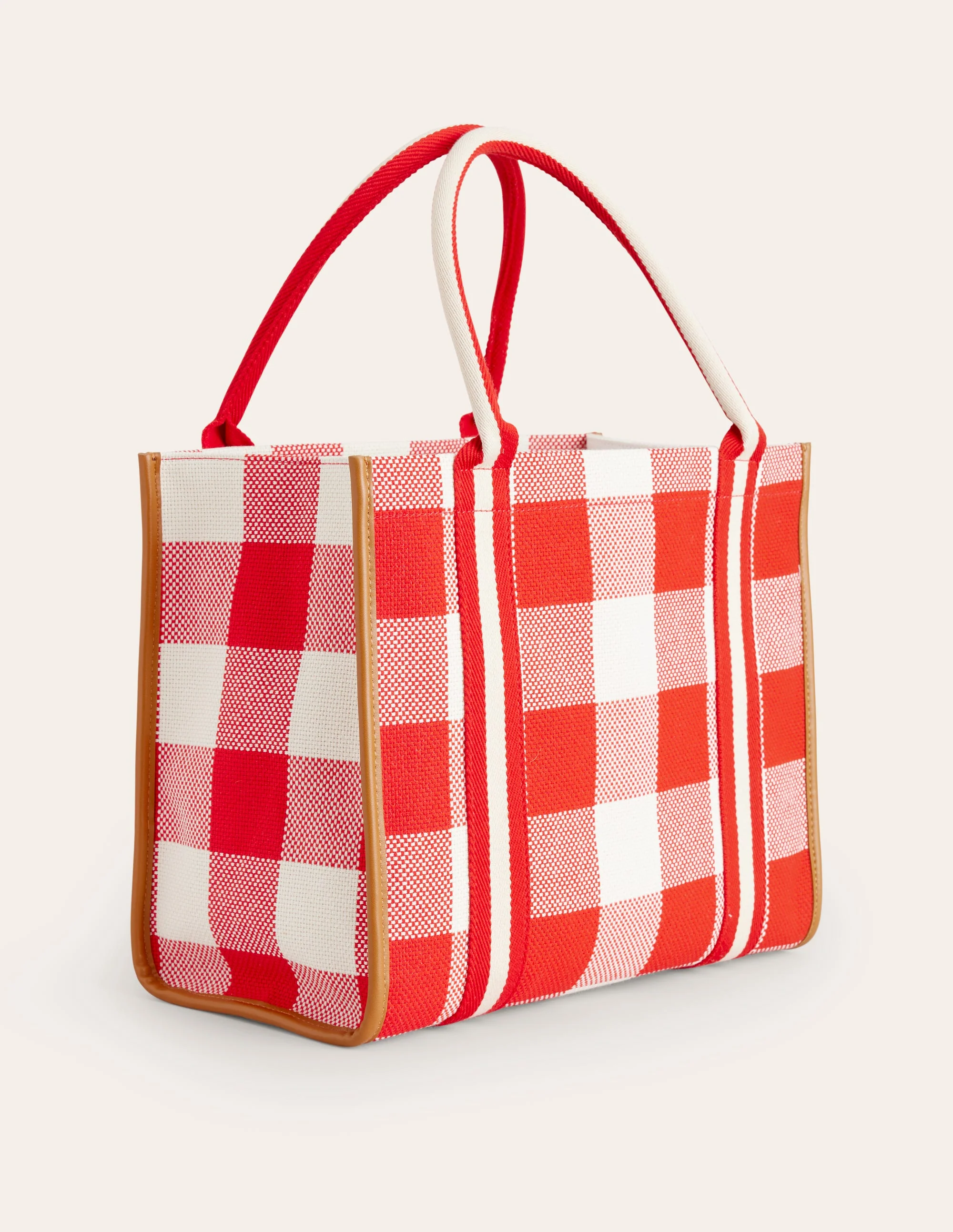 Tilda Canvas-Tragetasche-Rot Kariert - Image 3