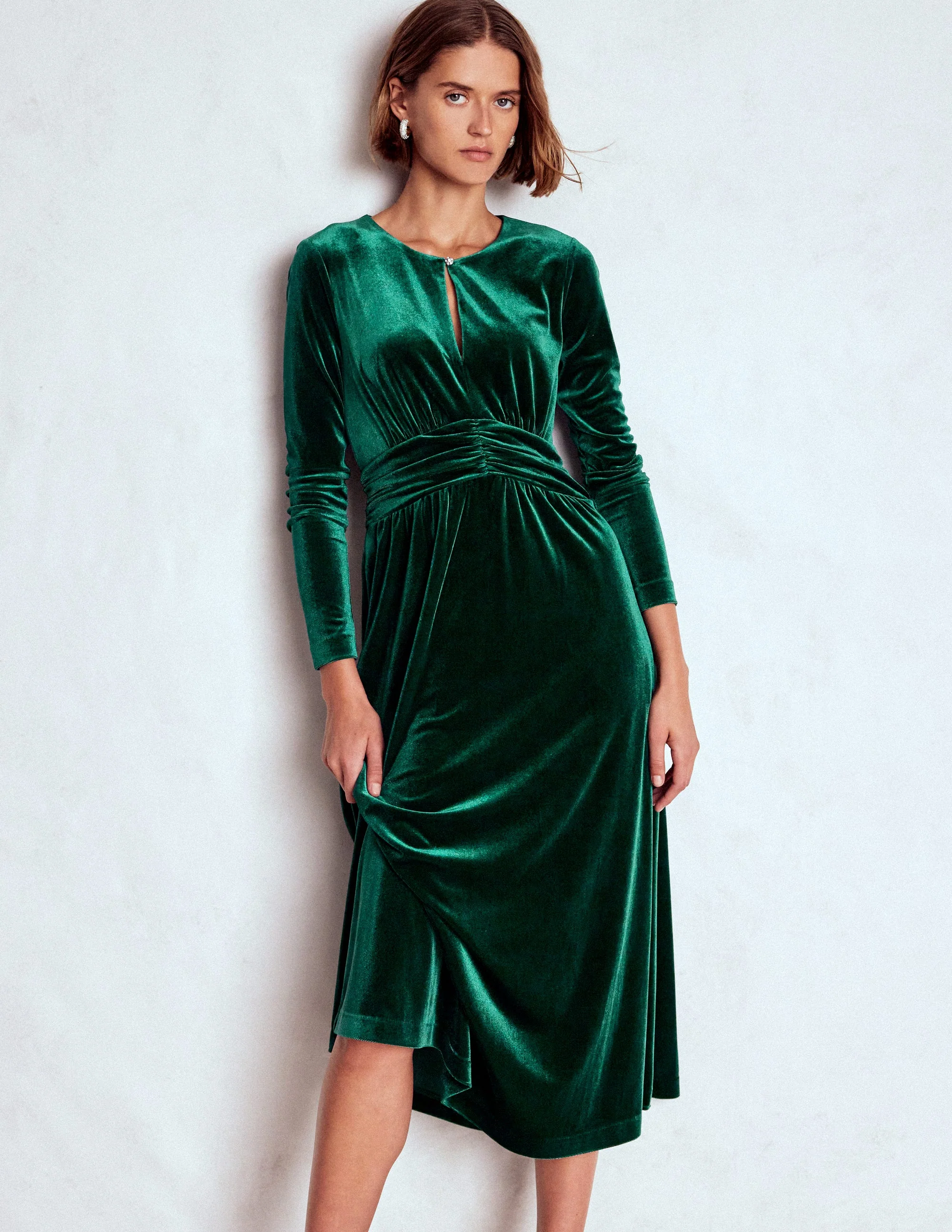Tilda Midikleid aus Samt-Botanischer Garten - Image 4