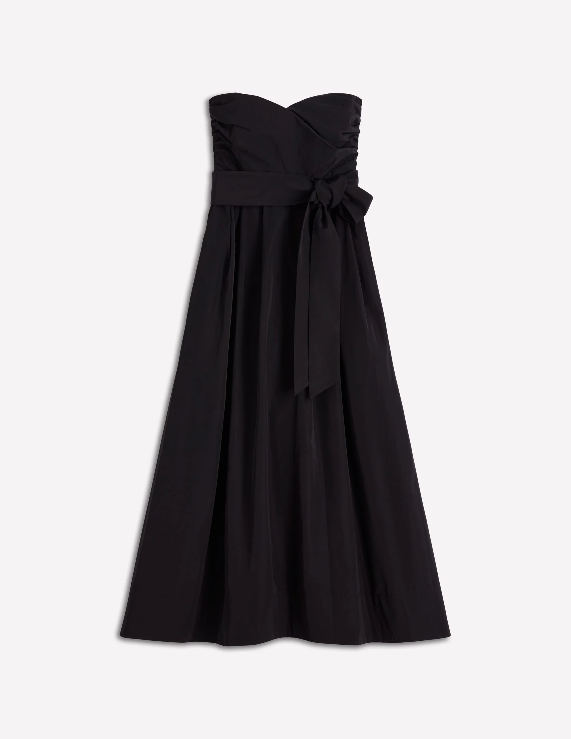 Trägerloses Taftkleid-Schwarz - Image 8